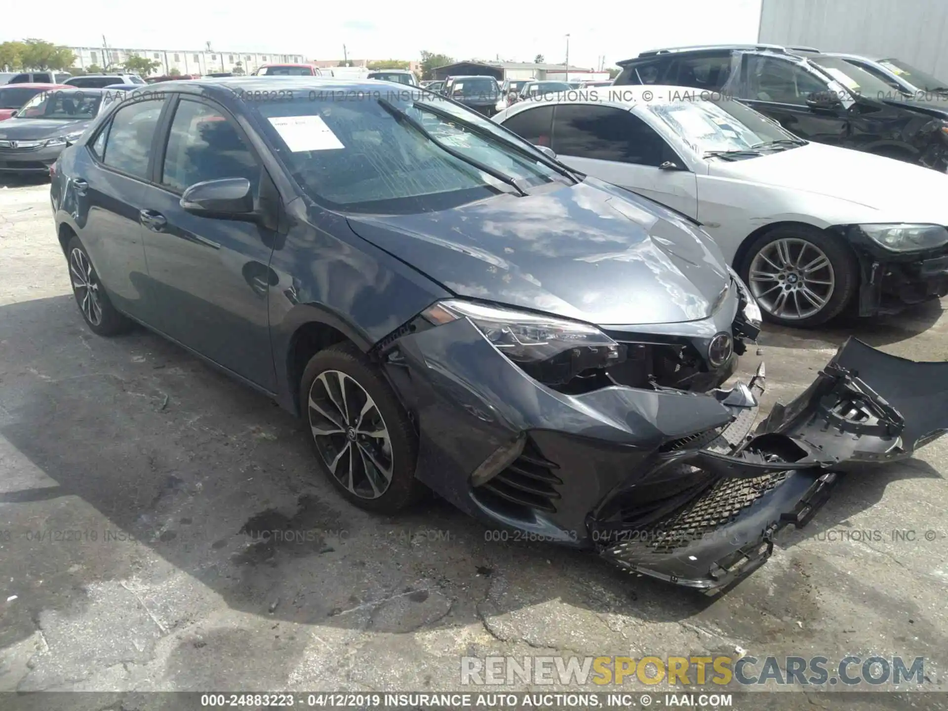 1 Photograph of a damaged car 5YFBURHEXKP885107 TOYOTA COROLLA 2019