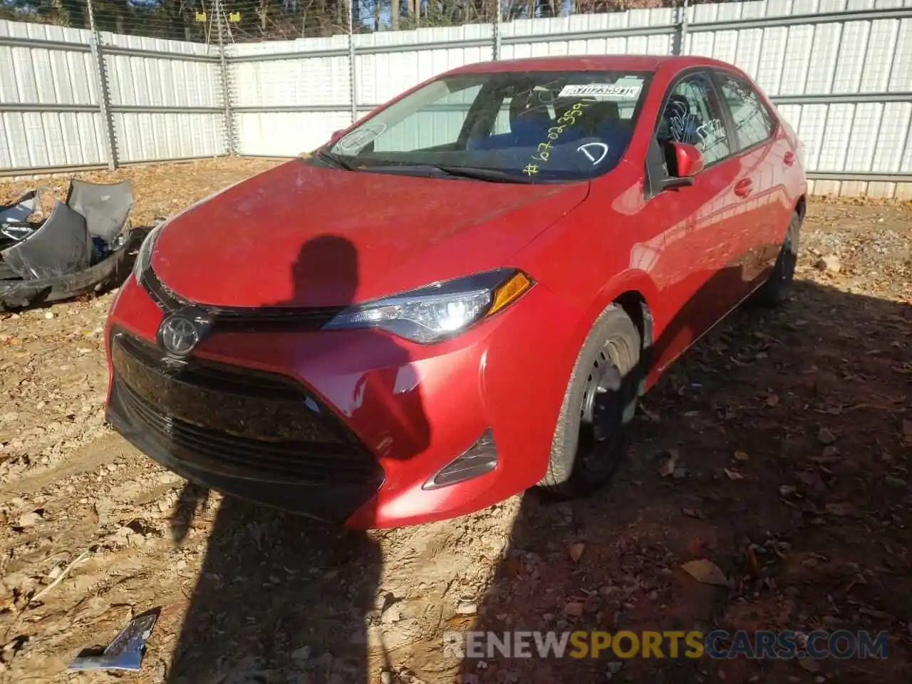 2 Photograph of a damaged car 5YFBURHEXKP887620 TOYOTA COROLLA 2019