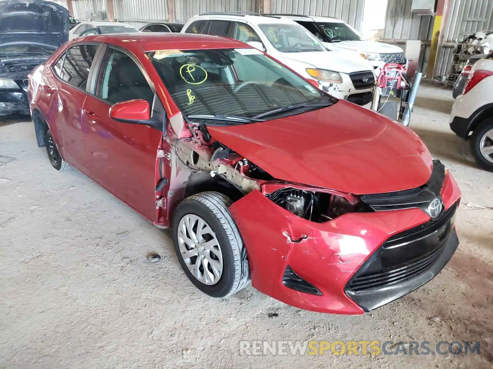 1 Photograph of a damaged car 5YFBURHEXKP890341 TOYOTA COROLLA 2019