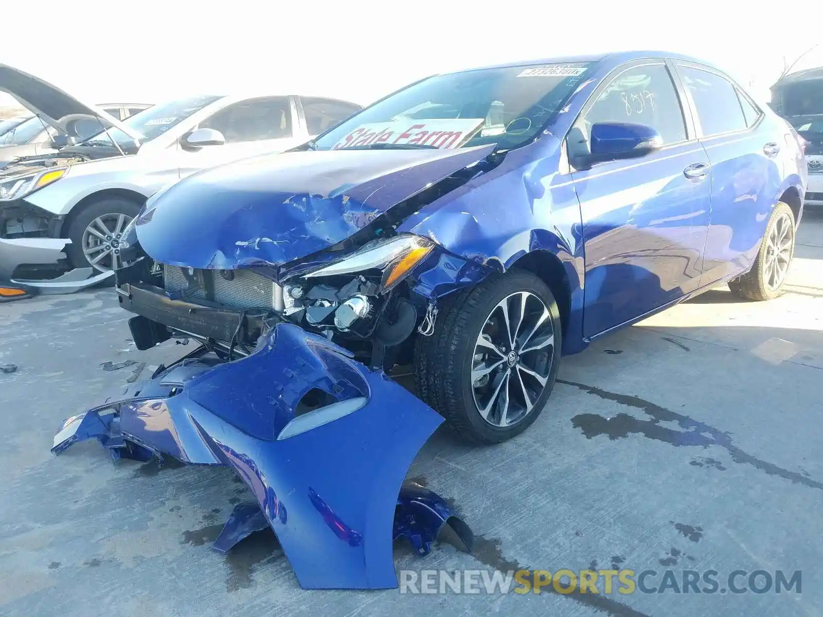 2 Photograph of a damaged car 5YFBURHEXKP893689 TOYOTA COROLLA 2019