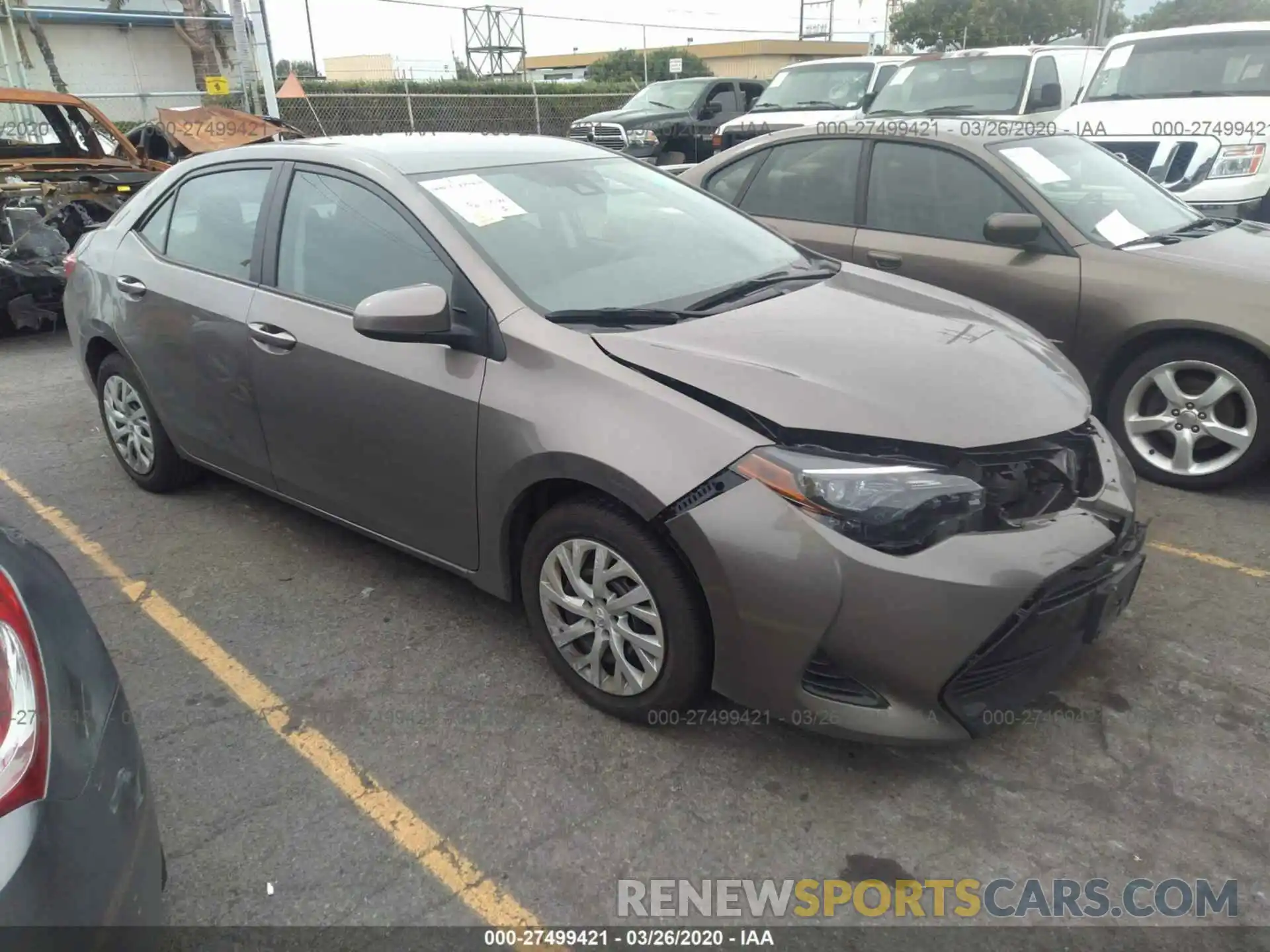 1 Photograph of a damaged car 5YFBURHEXKP897144 TOYOTA COROLLA 2019