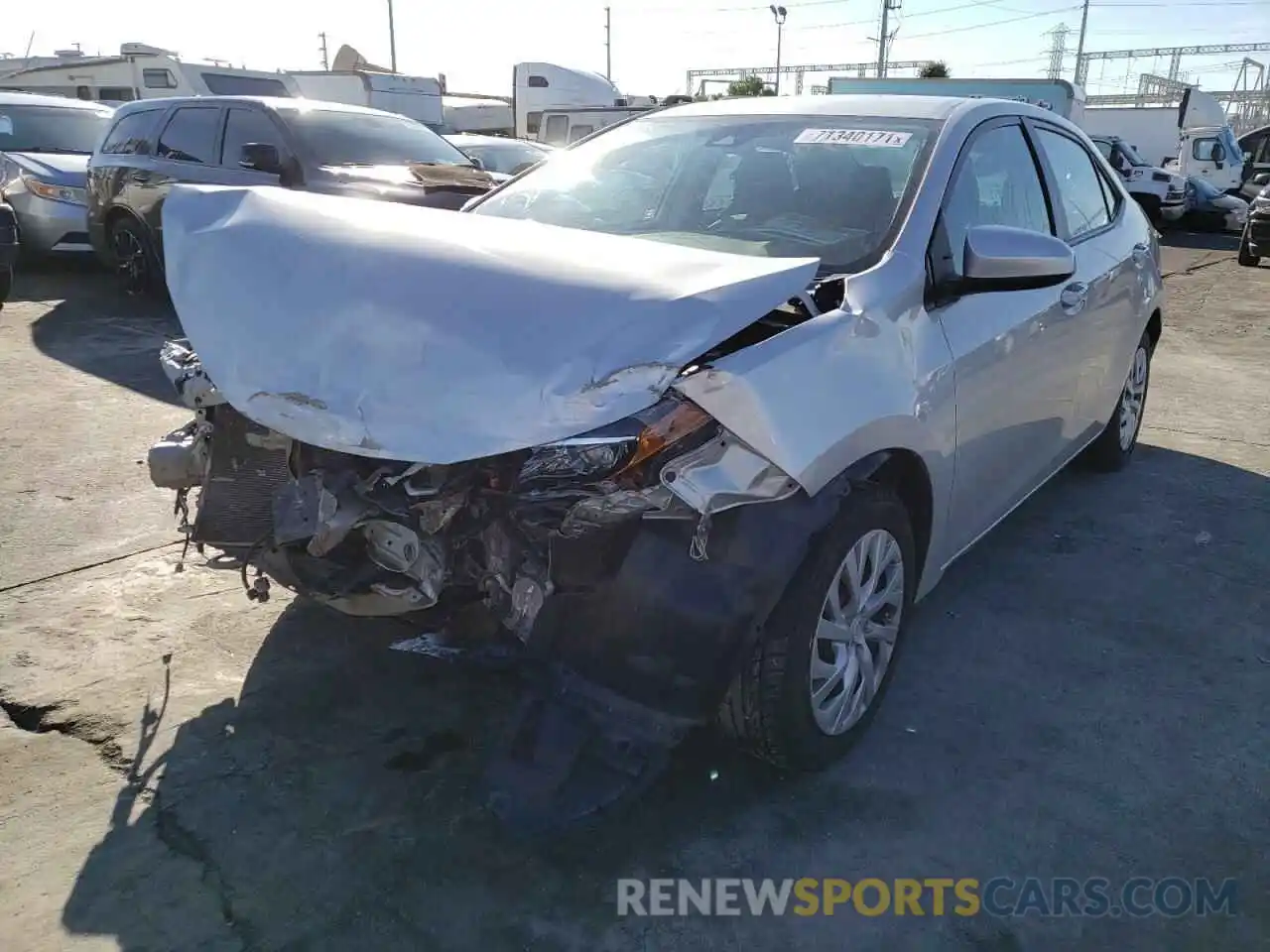 2 Photograph of a damaged car 5YFBURHEXKP900124 TOYOTA COROLLA 2019