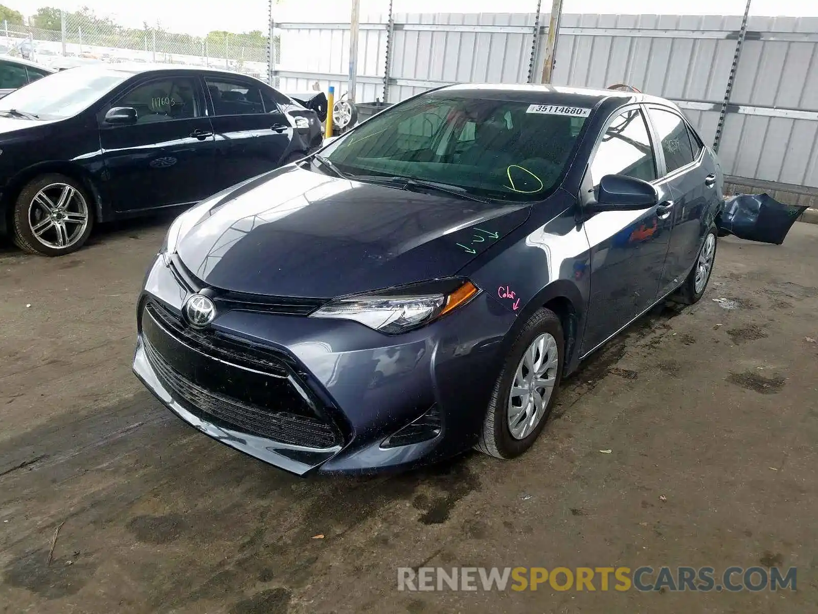 2 Photograph of a damaged car 5YFBURHEXKP902360 TOYOTA COROLLA 2019