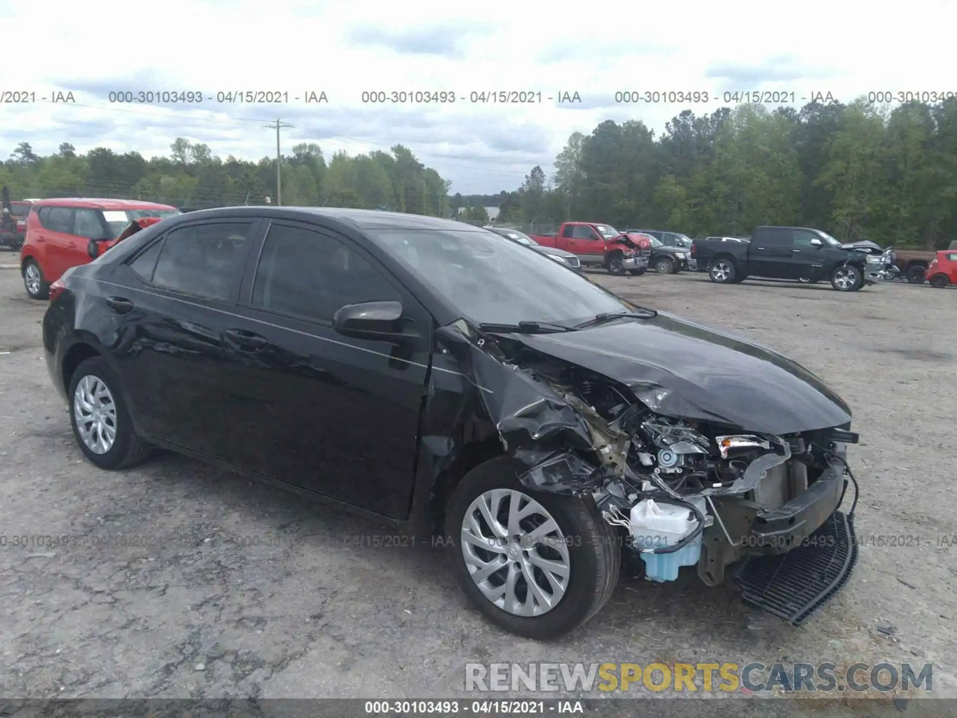 1 Photograph of a damaged car 5YFBURHEXKP903167 TOYOTA COROLLA 2019