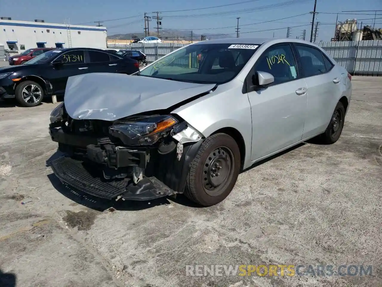 2 Photograph of a damaged car 5YFBURHEXKP903752 TOYOTA COROLLA 2019