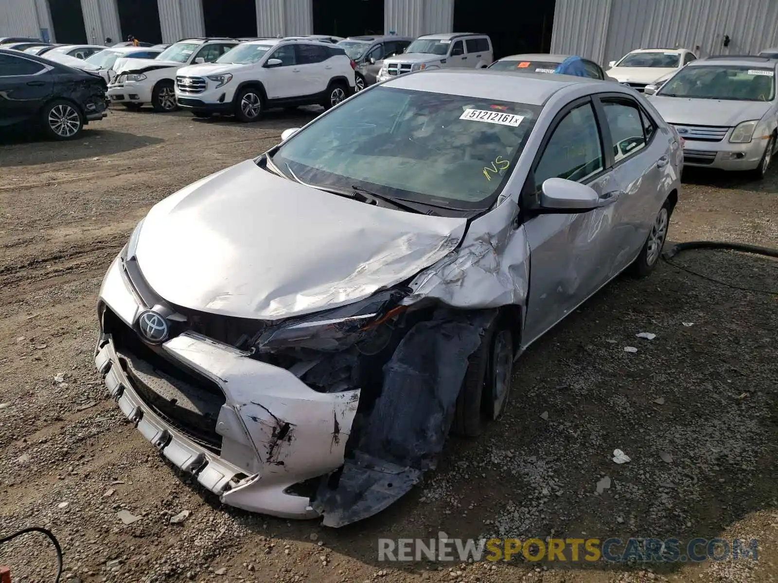 2 Photograph of a damaged car 5YFBURHEXKP904240 TOYOTA COROLLA 2019