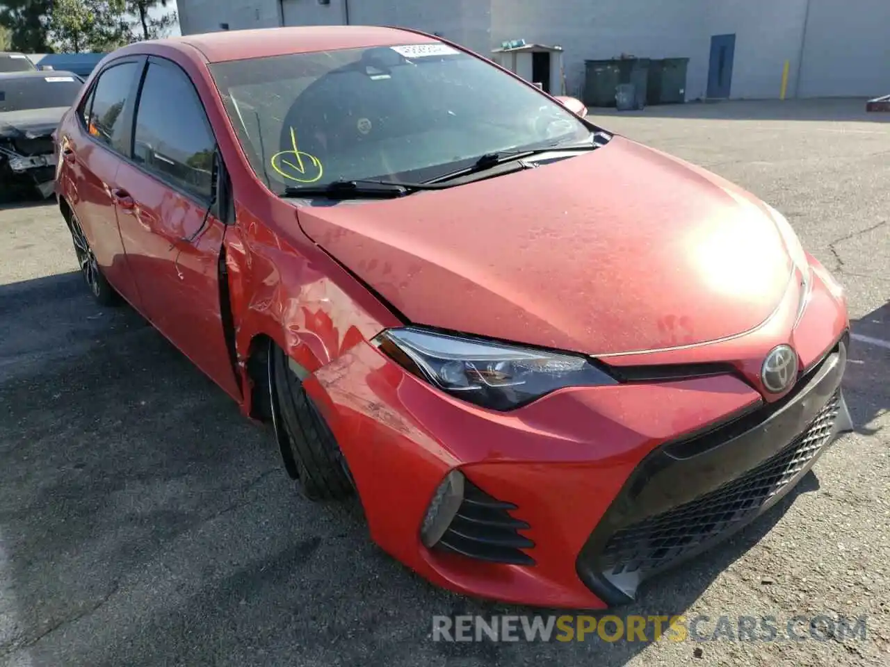 1 Photograph of a damaged car 5YFBURHEXKP904996 TOYOTA COROLLA 2019