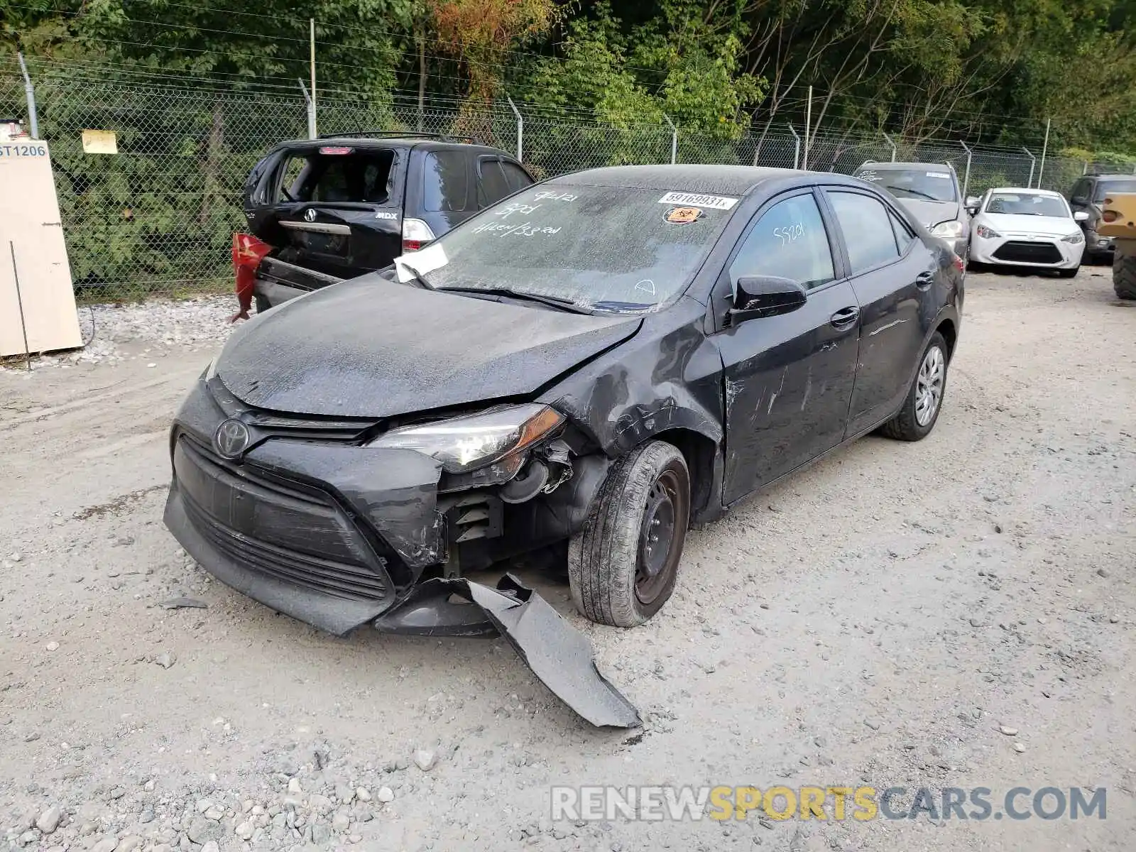 2 Photograph of a damaged car 5YFBURHEXKP905260 TOYOTA COROLLA 2019