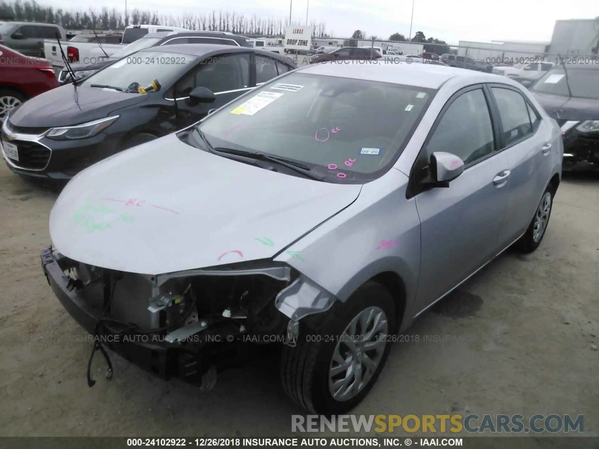 2 Photograph of a damaged car 5YFBURHEXKP906120 Toyota Corolla 2019