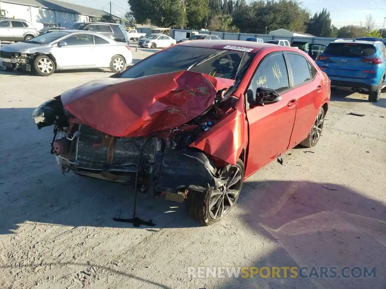 2 Photograph of a damaged car 5YFBURHEXKP906344 TOYOTA COROLLA 2019