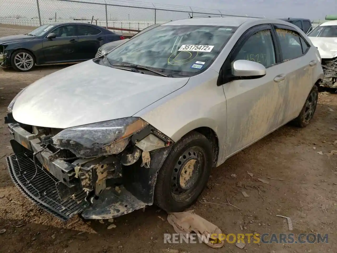 2 Photograph of a damaged car 5YFBURHEXKP906506 TOYOTA COROLLA 2019