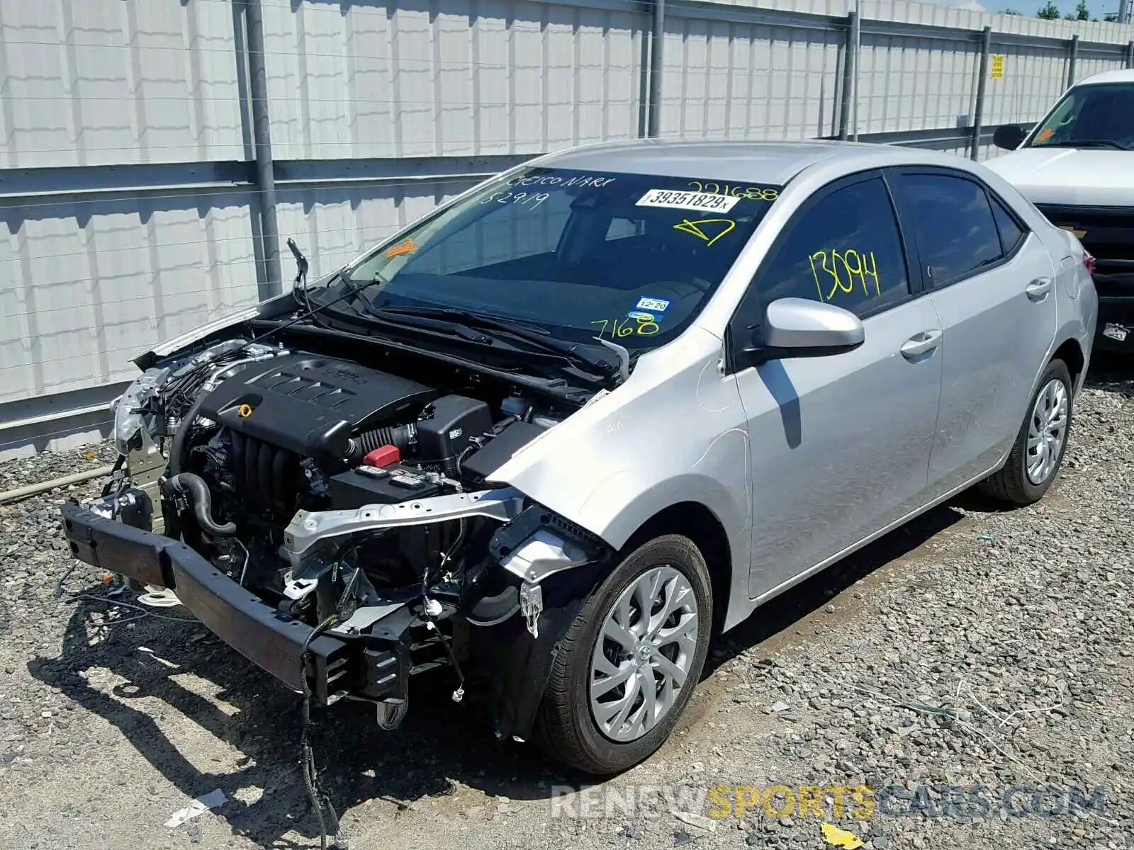 2 Photograph of a damaged car 5YFBURHEXKP907168 TOYOTA COROLLA 2019