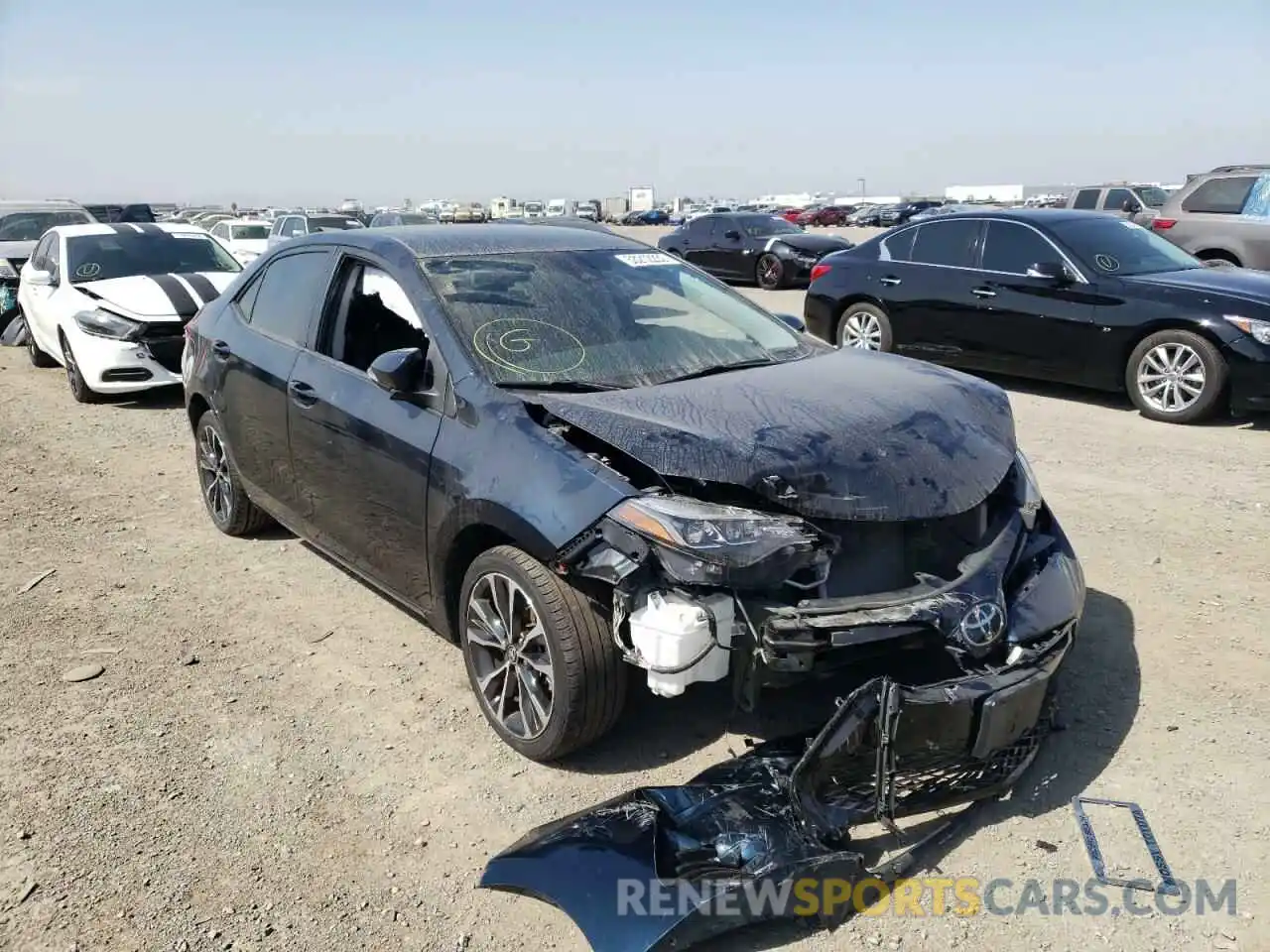 1 Photograph of a damaged car 5YFBURHEXKP909132 TOYOTA COROLLA 2019