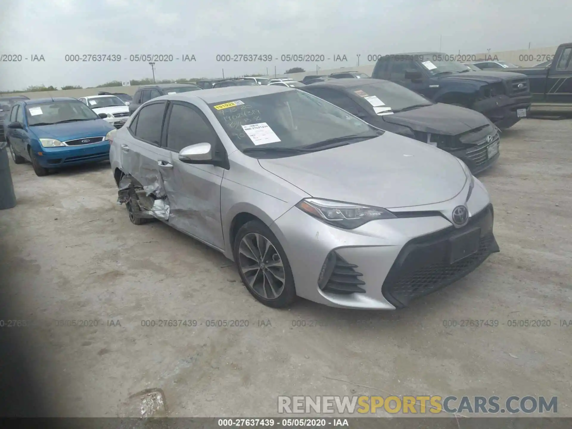 1 Photograph of a damaged car 5YFBURHEXKP909485 TOYOTA COROLLA 2019