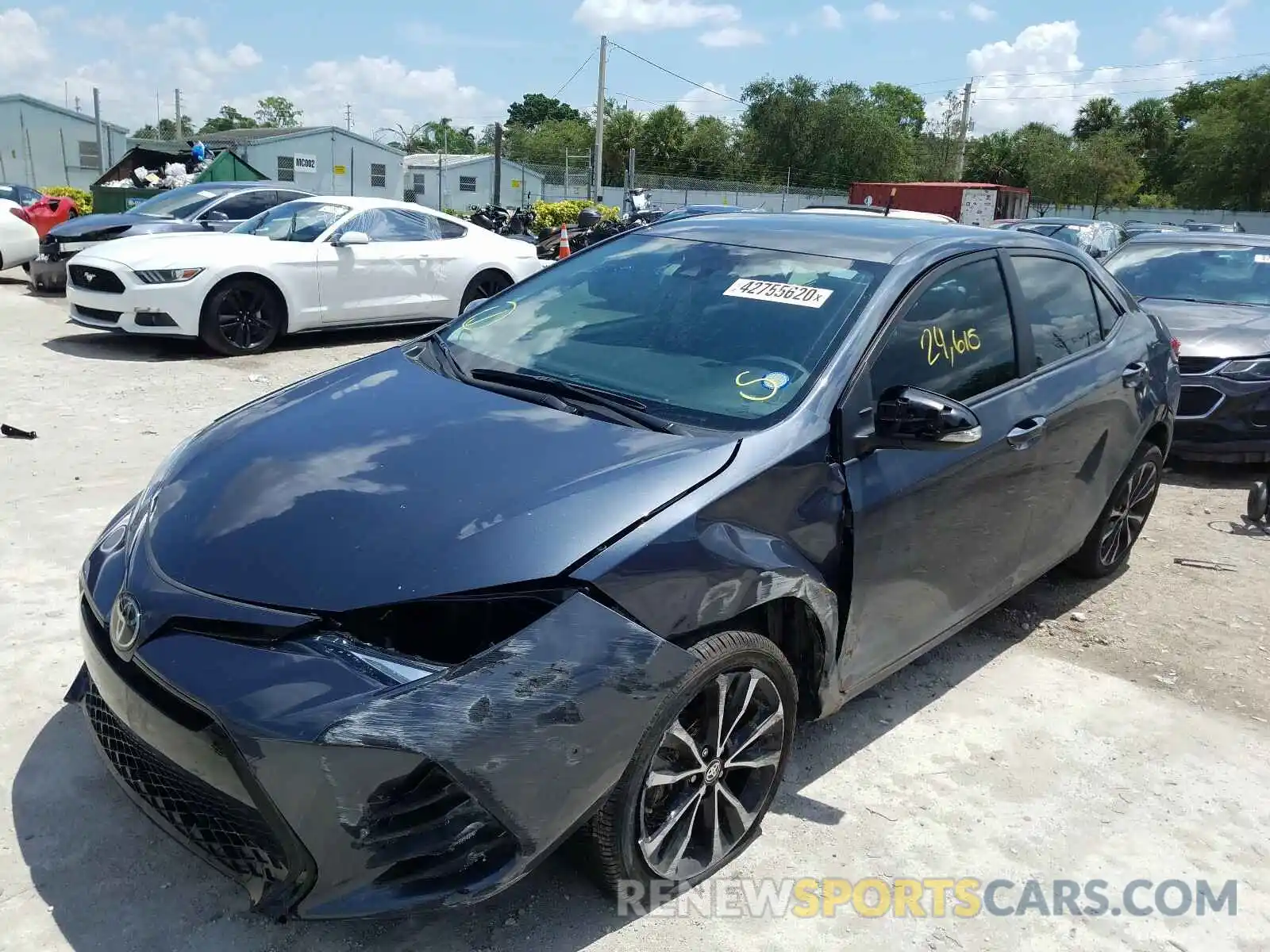 2 Photograph of a damaged car 5YFBURHEXKP909745 TOYOTA COROLLA 2019