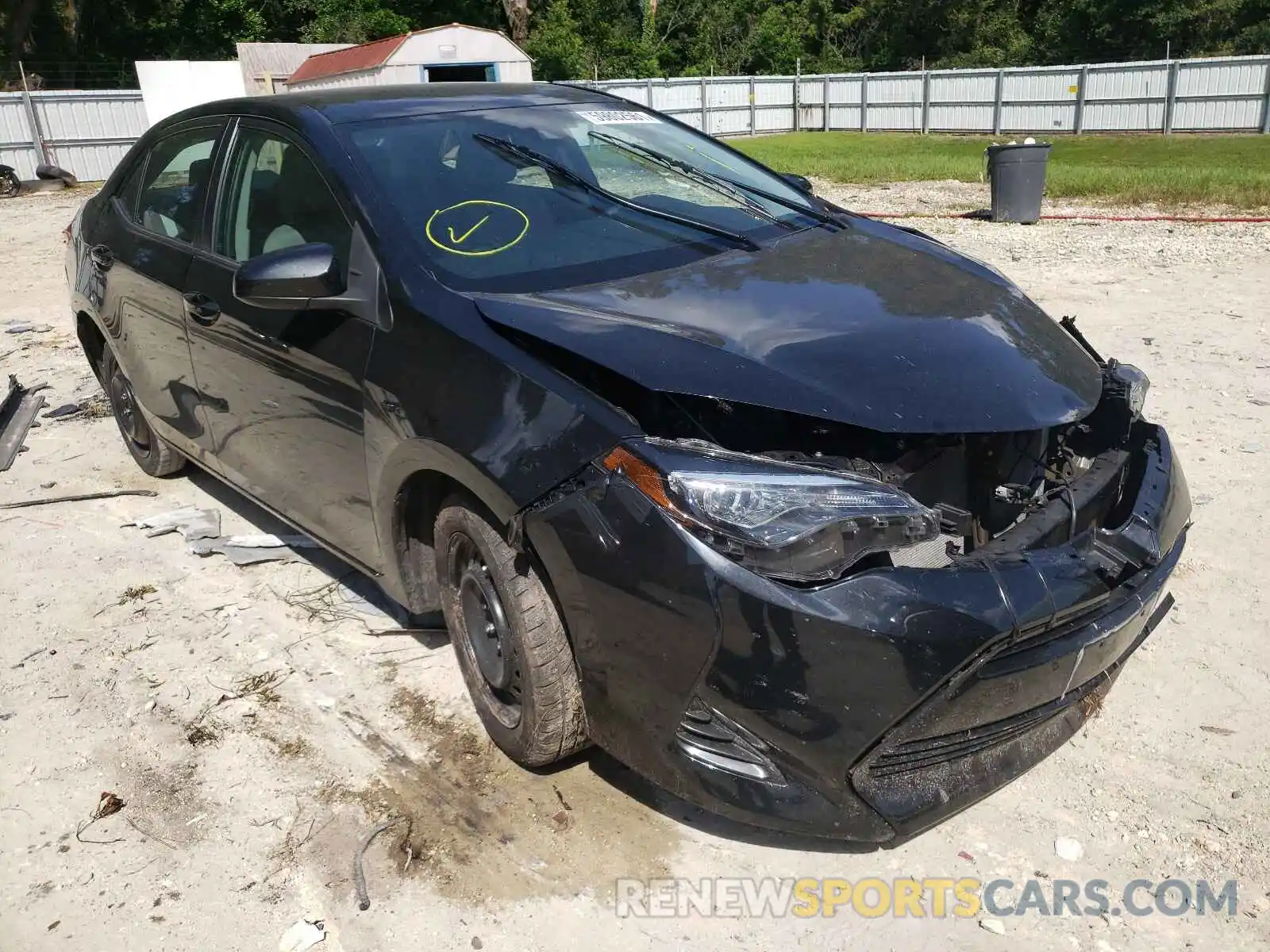 1 Photograph of a damaged car 5YFBURHEXKP910152 TOYOTA COROLLA 2019