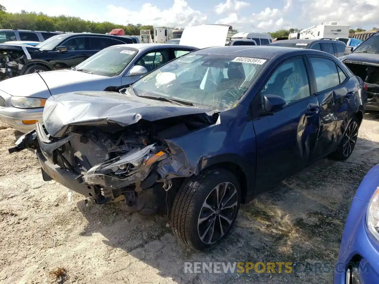 2 Photograph of a damaged car 5YFBURHEXKP910779 TOYOTA COROLLA 2019