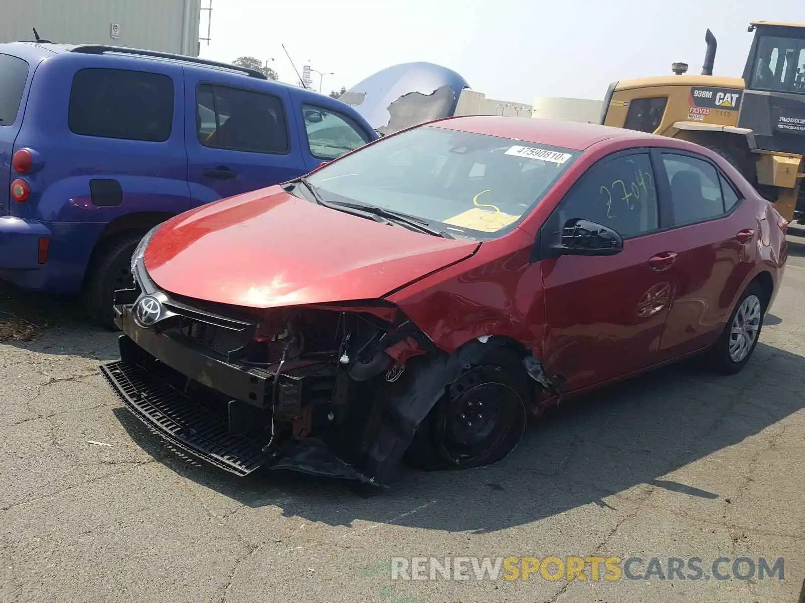 2 Photograph of a damaged car 5YFBURHEXKP917165 TOYOTA COROLLA 2019