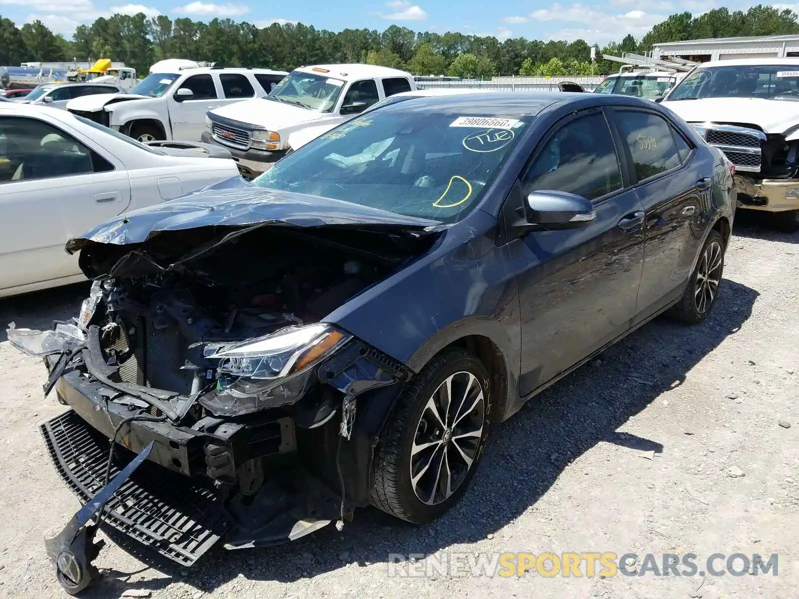 2 Photograph of a damaged car 5YFBURHEXKP918350 TOYOTA COROLLA 2019