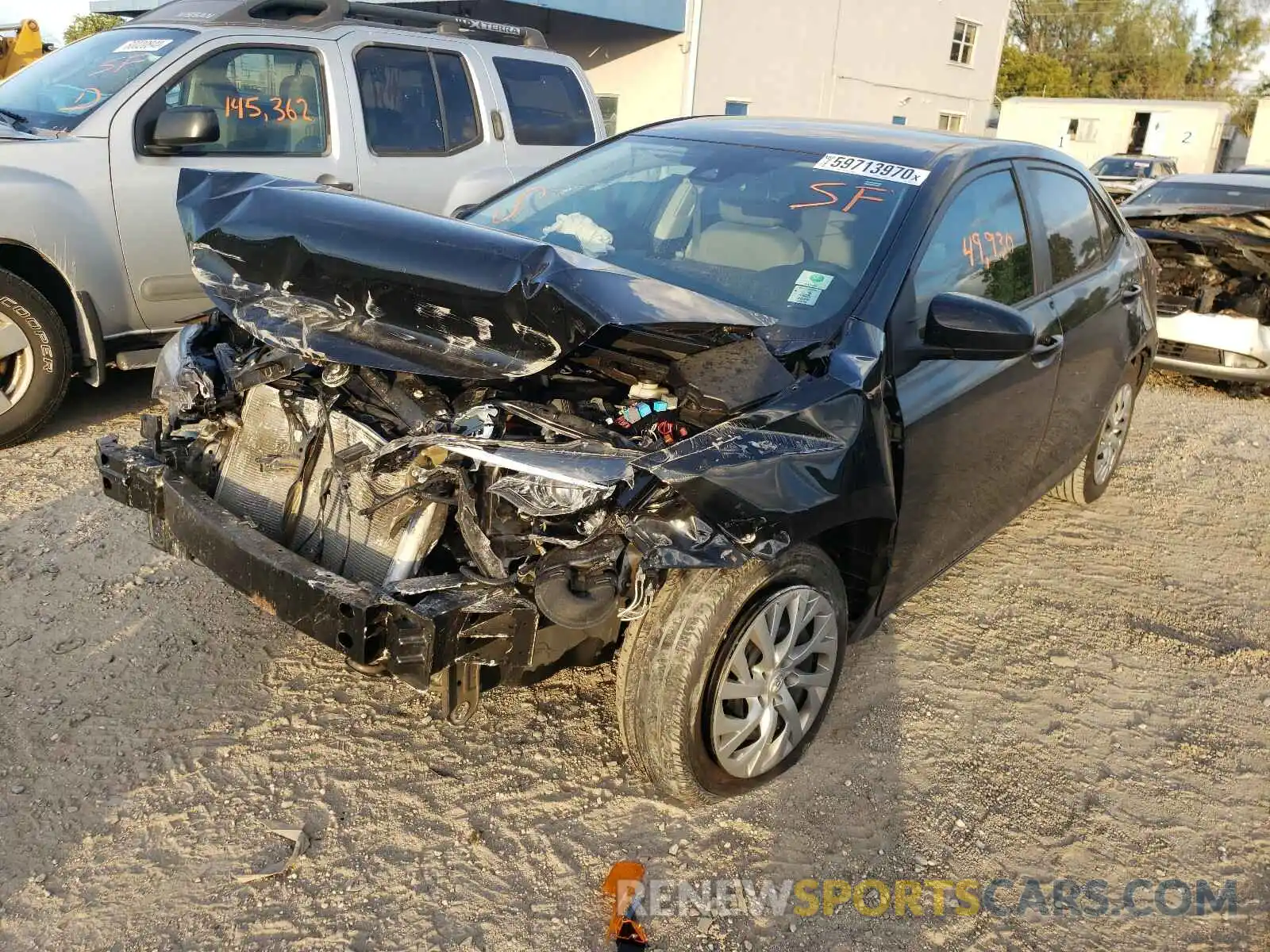 2 Photograph of a damaged car 5YFBURHEXKP920387 TOYOTA COROLLA 2019