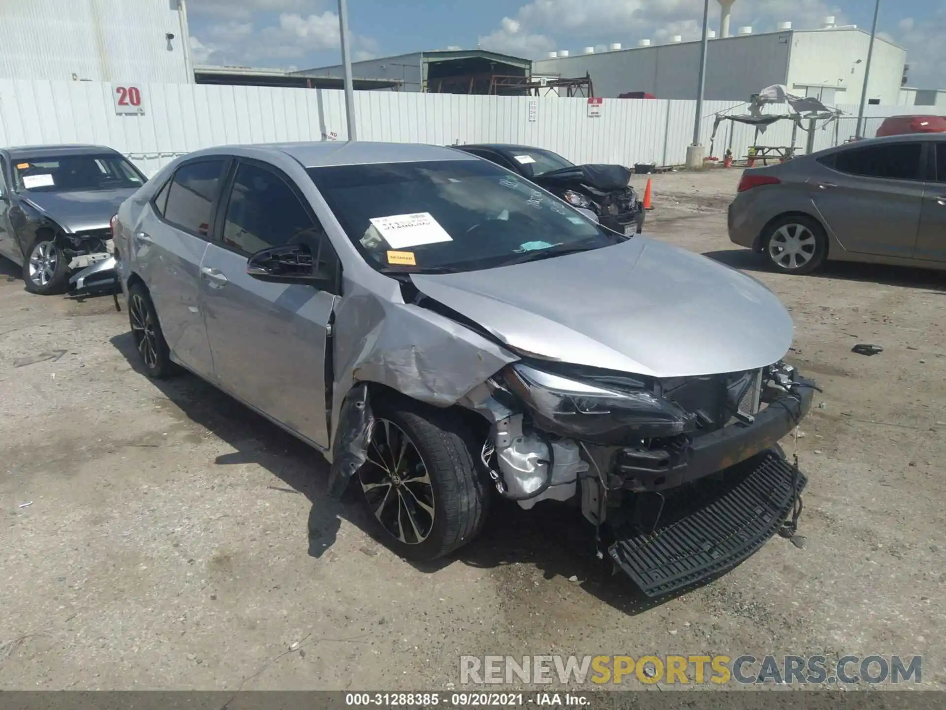 1 Photograph of a damaged car 5YFBURHEXKP921264 TOYOTA COROLLA 2019