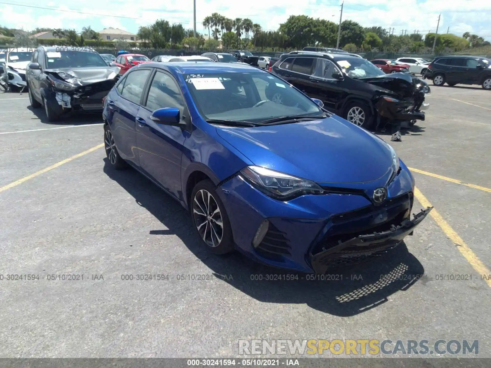 1 Photograph of a damaged car 5YFBURHEXKP921751 TOYOTA COROLLA 2019