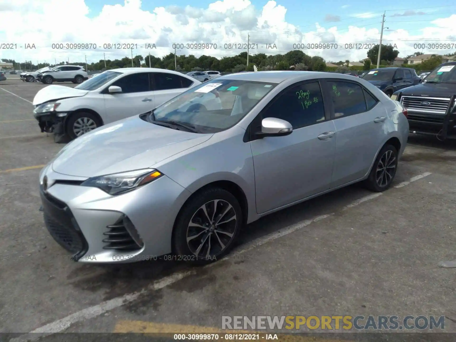 2 Photograph of a damaged car 5YFBURHEXKP923015 TOYOTA COROLLA 2019