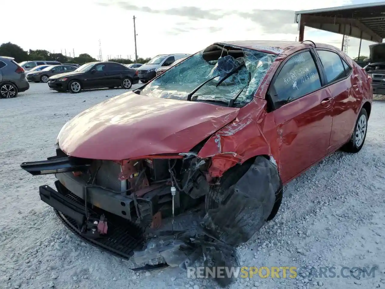 2 Photograph of a damaged car 5YFBURHEXKP923242 TOYOTA COROLLA 2019