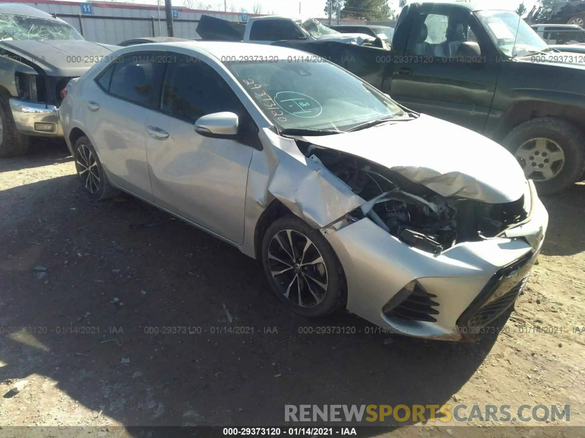 1 Photograph of a damaged car 5YFBURHEXKP923256 TOYOTA COROLLA 2019