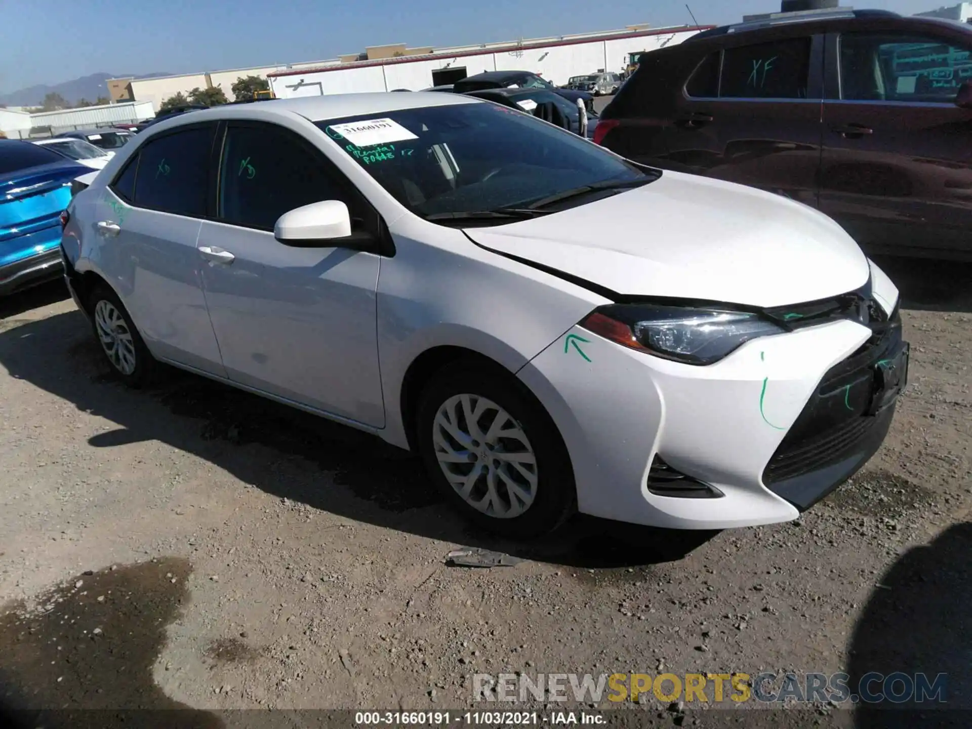 1 Photograph of a damaged car 5YFBURHEXKP923385 TOYOTA COROLLA 2019