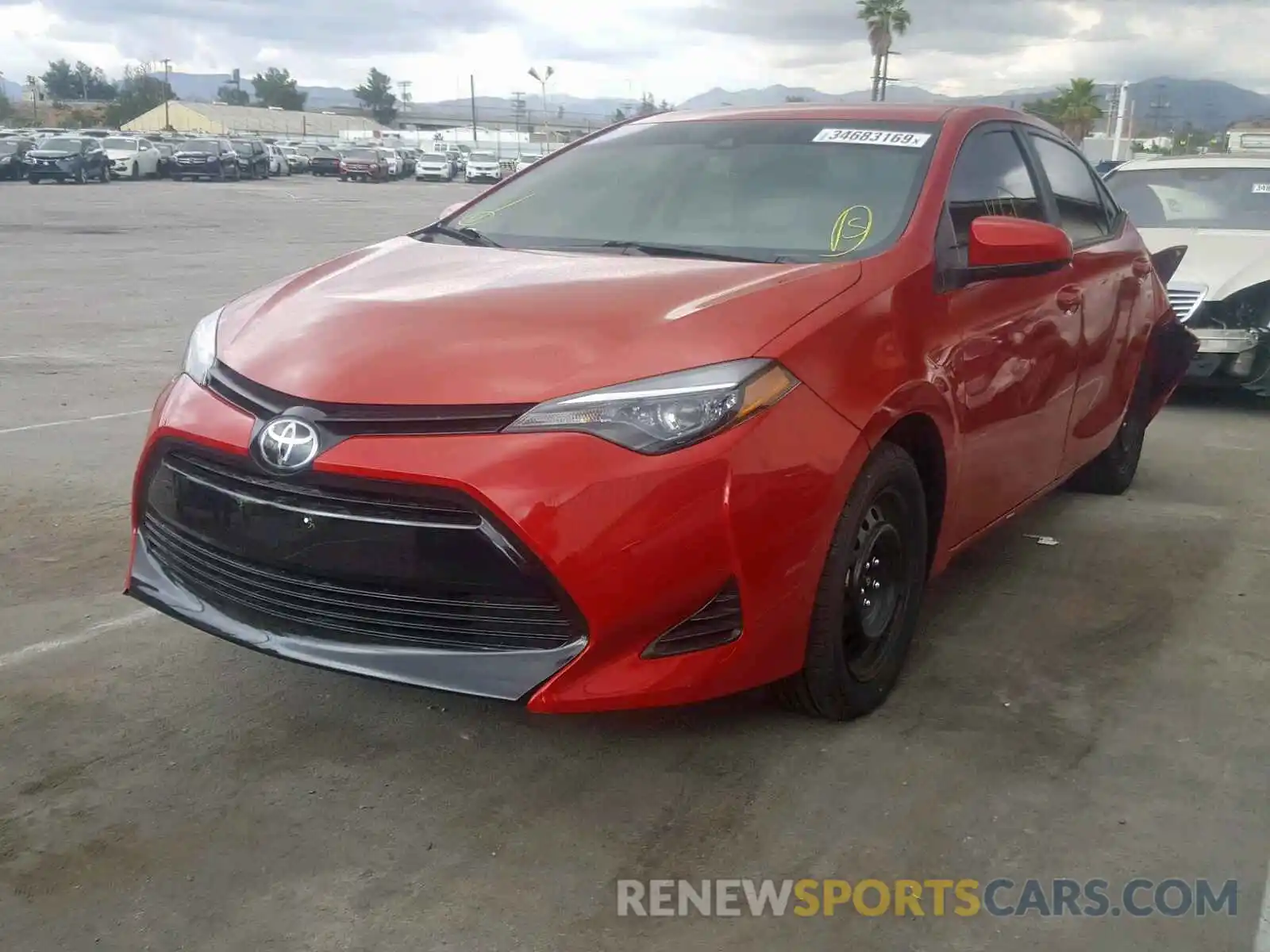 2 Photograph of a damaged car 5YFBURHEXKP923502 TOYOTA COROLLA 2019