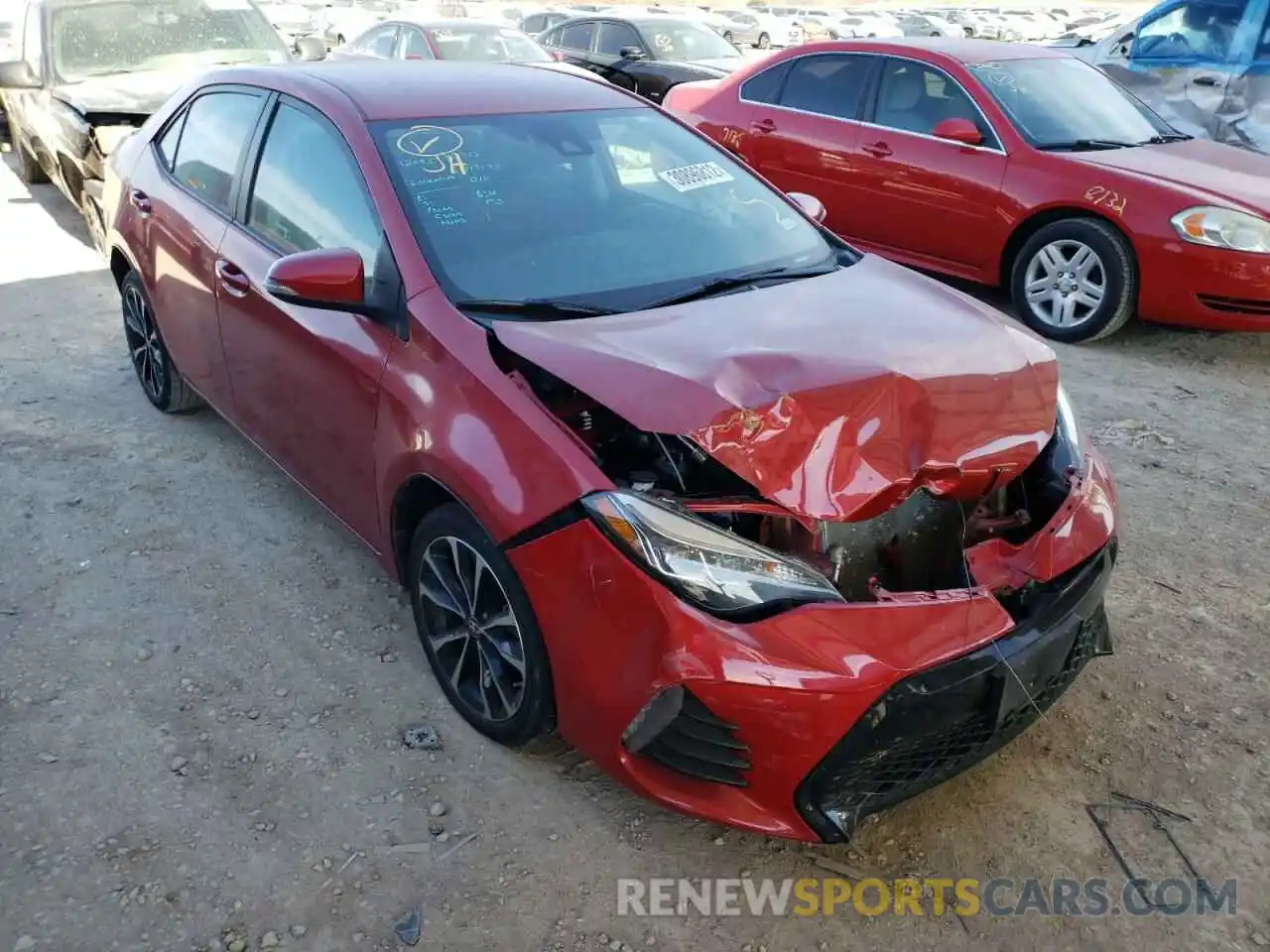 1 Photograph of a damaged car 5YFBURHEXKP925671 TOYOTA COROLLA 2019