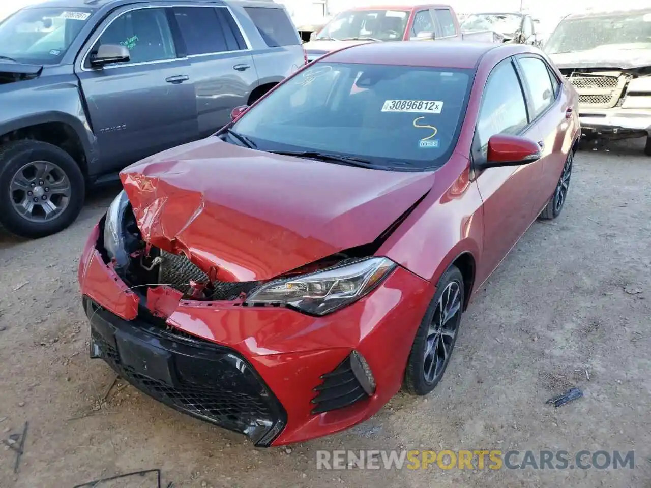 2 Photograph of a damaged car 5YFBURHEXKP925671 TOYOTA COROLLA 2019