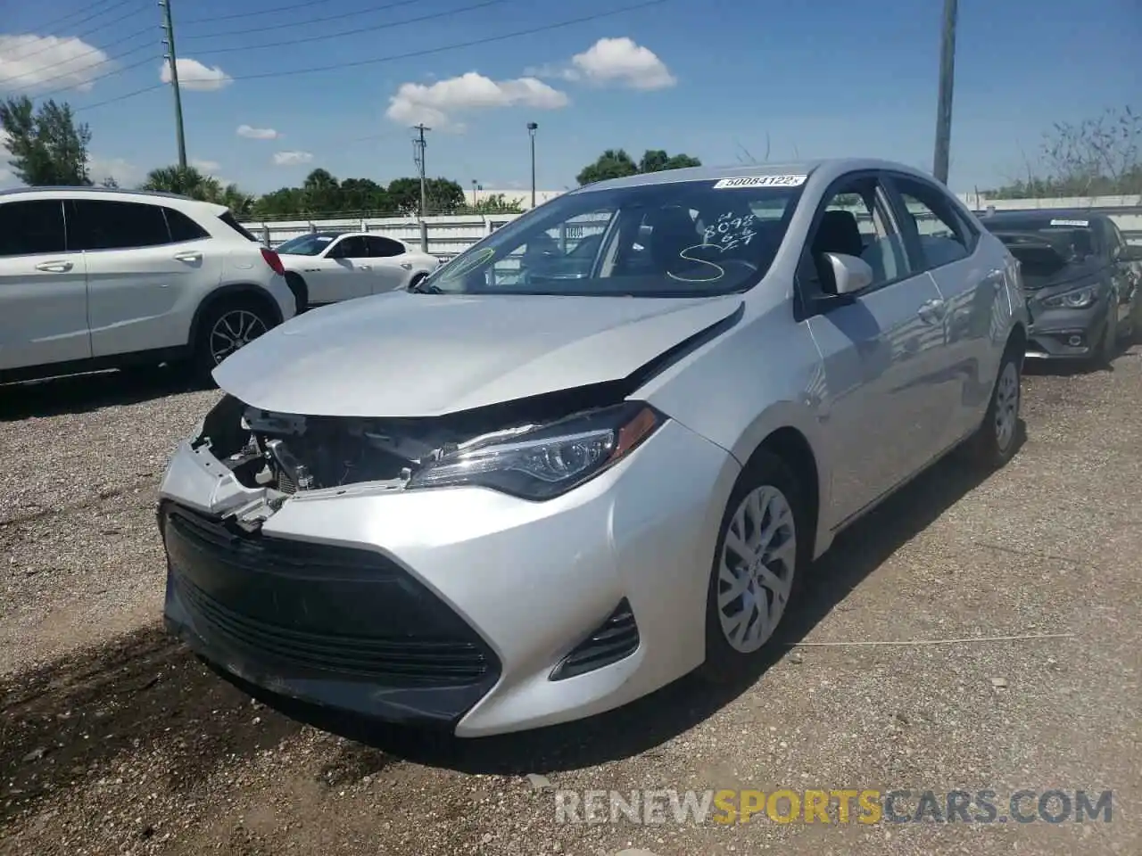 2 Photograph of a damaged car 5YFBURHEXKP928098 TOYOTA COROLLA 2019