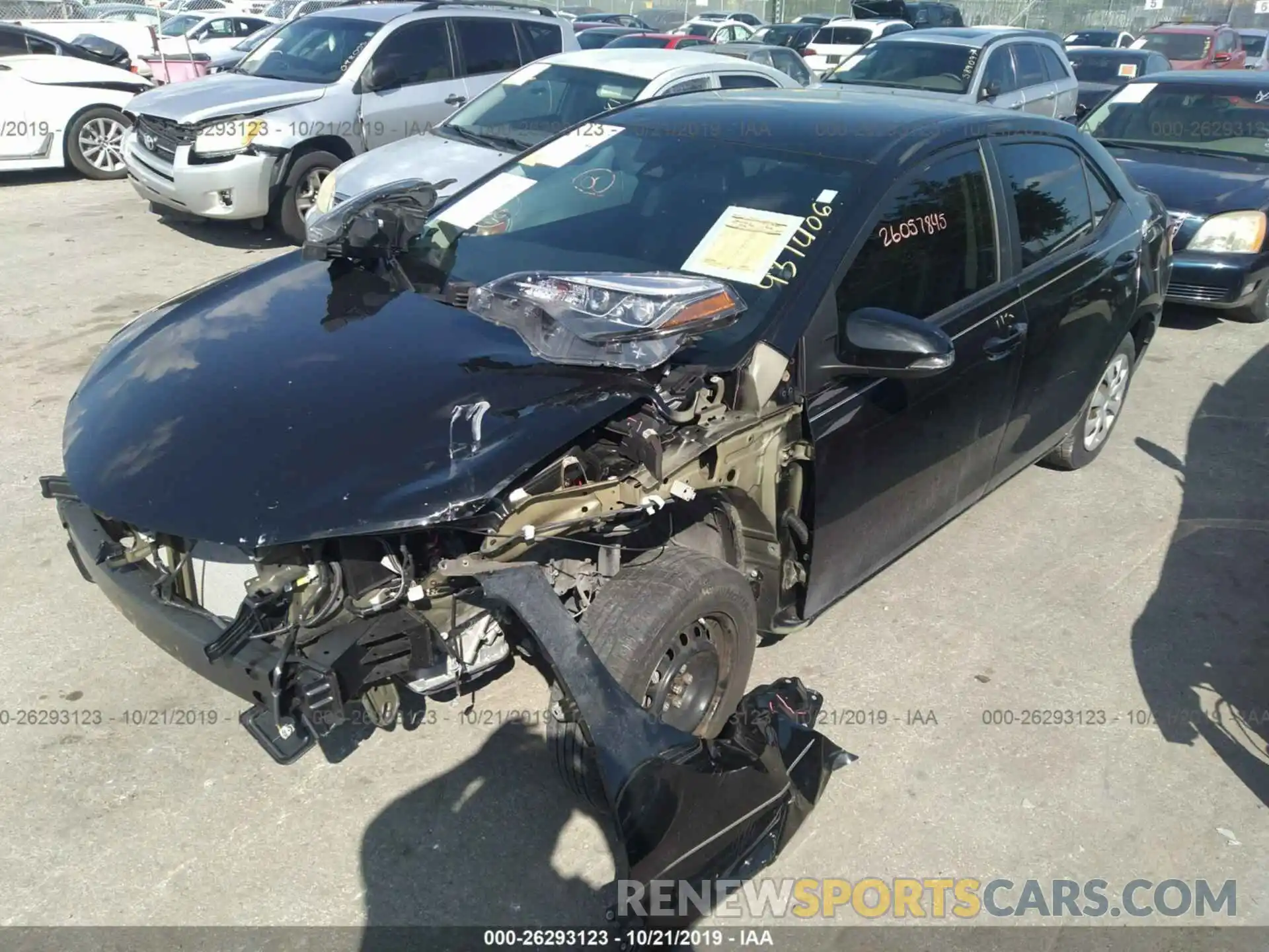 2 Photograph of a damaged car 5YFBURHEXKP931406 TOYOTA COROLLA 2019