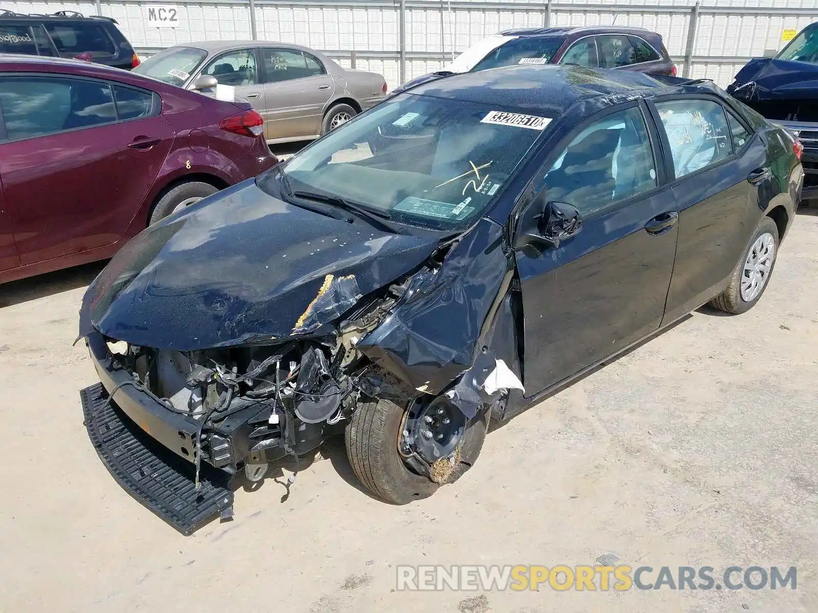 2 Photograph of a damaged car 5YFBURHEXKP932314 TOYOTA COROLLA 2019