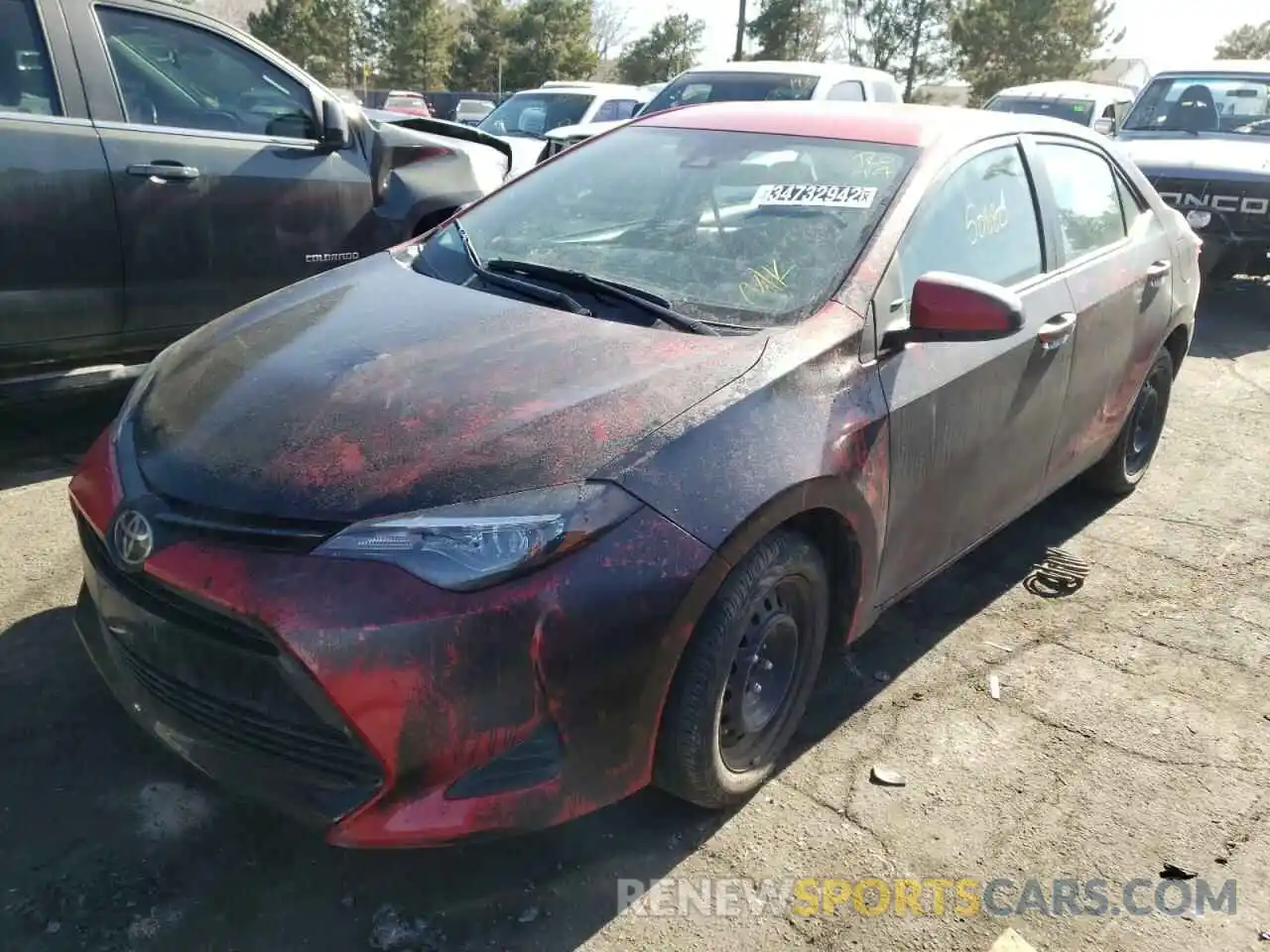 2 Photograph of a damaged car 5YFBURHEXKP932474 TOYOTA COROLLA 2019