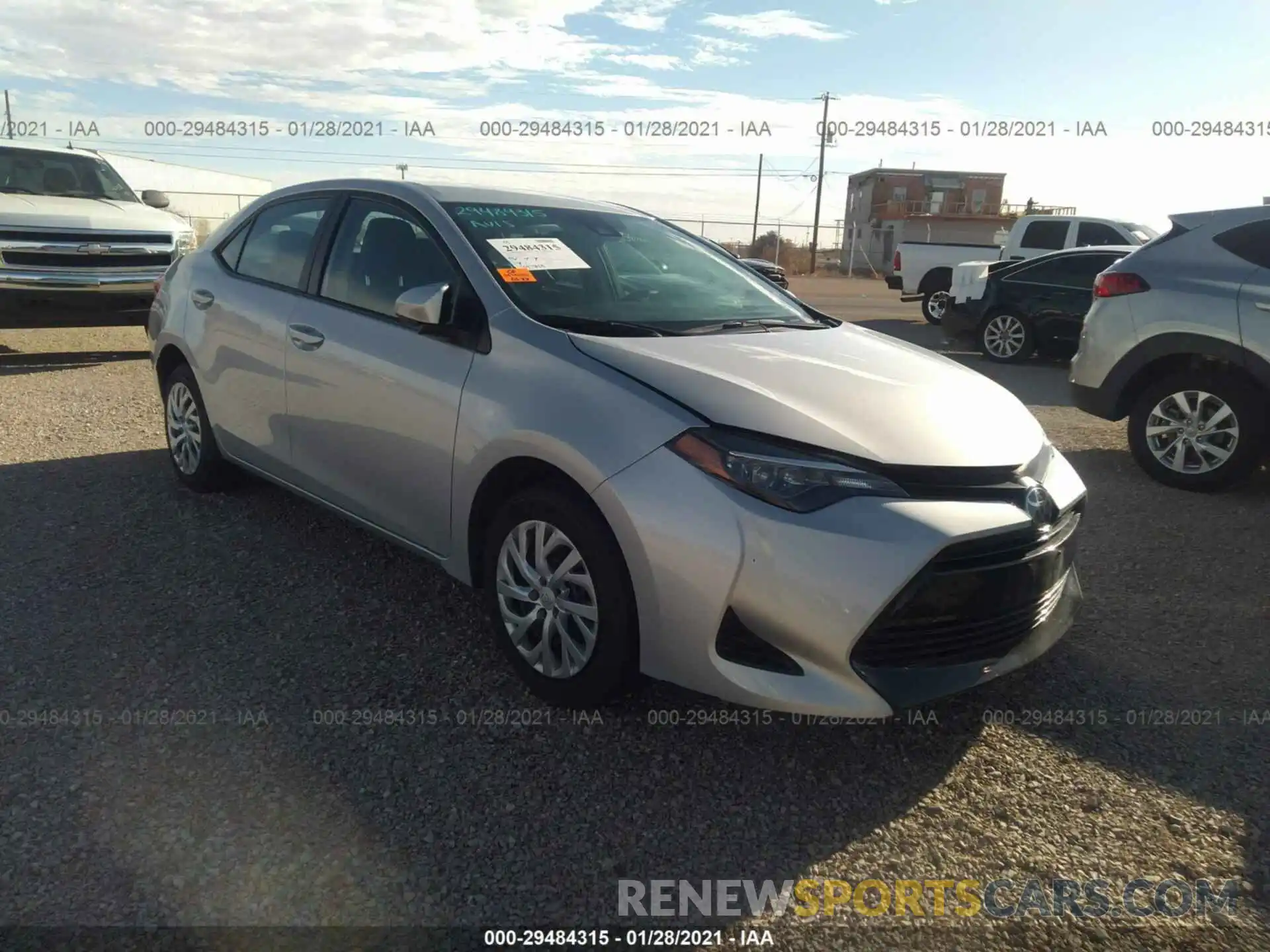 1 Photograph of a damaged car 5YFBURHEXKP933141 TOYOTA COROLLA 2019