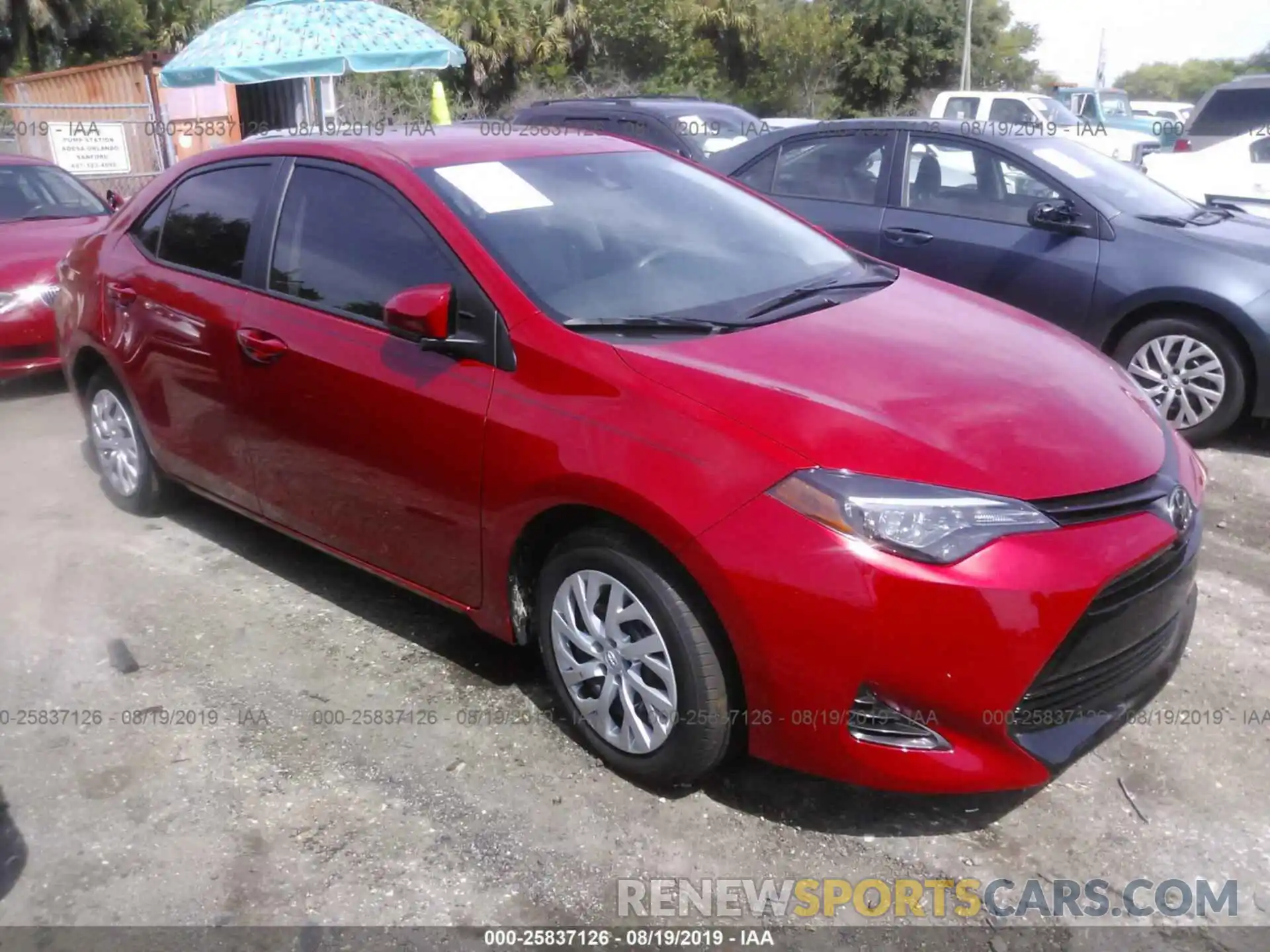 1 Photograph of a damaged car 5YFBURHEXKP936329 TOYOTA COROLLA 2019