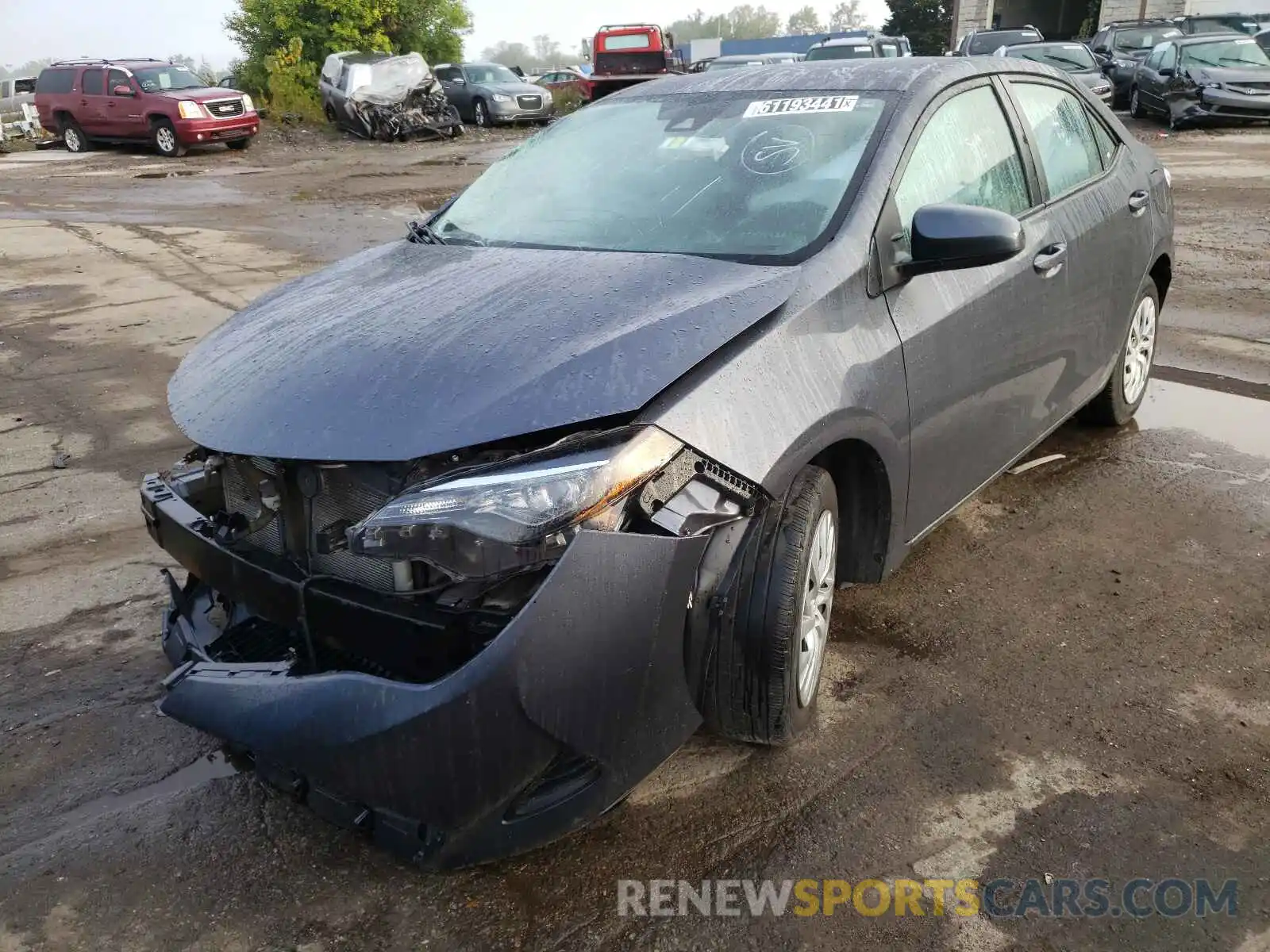 2 Photograph of a damaged car 5YFBURHEXKP937836 TOYOTA COROLLA 2019