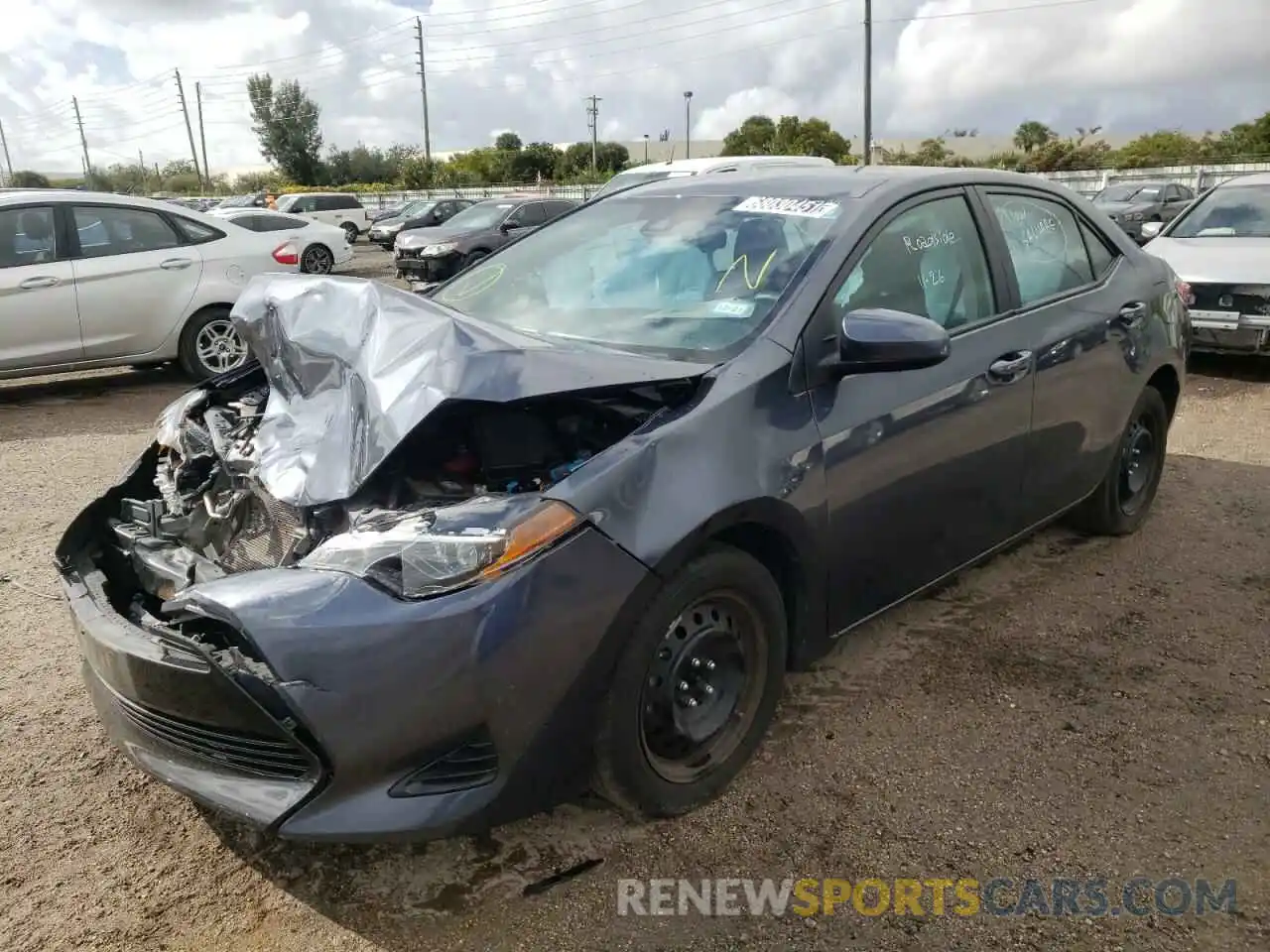 2 Photograph of a damaged car 5YFBURHEXKP938162 TOYOTA COROLLA 2019