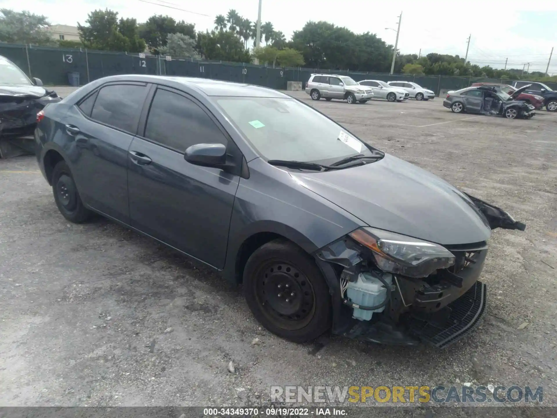 1 Photograph of a damaged car 5YFBURHEXKP944009 TOYOTA COROLLA 2019