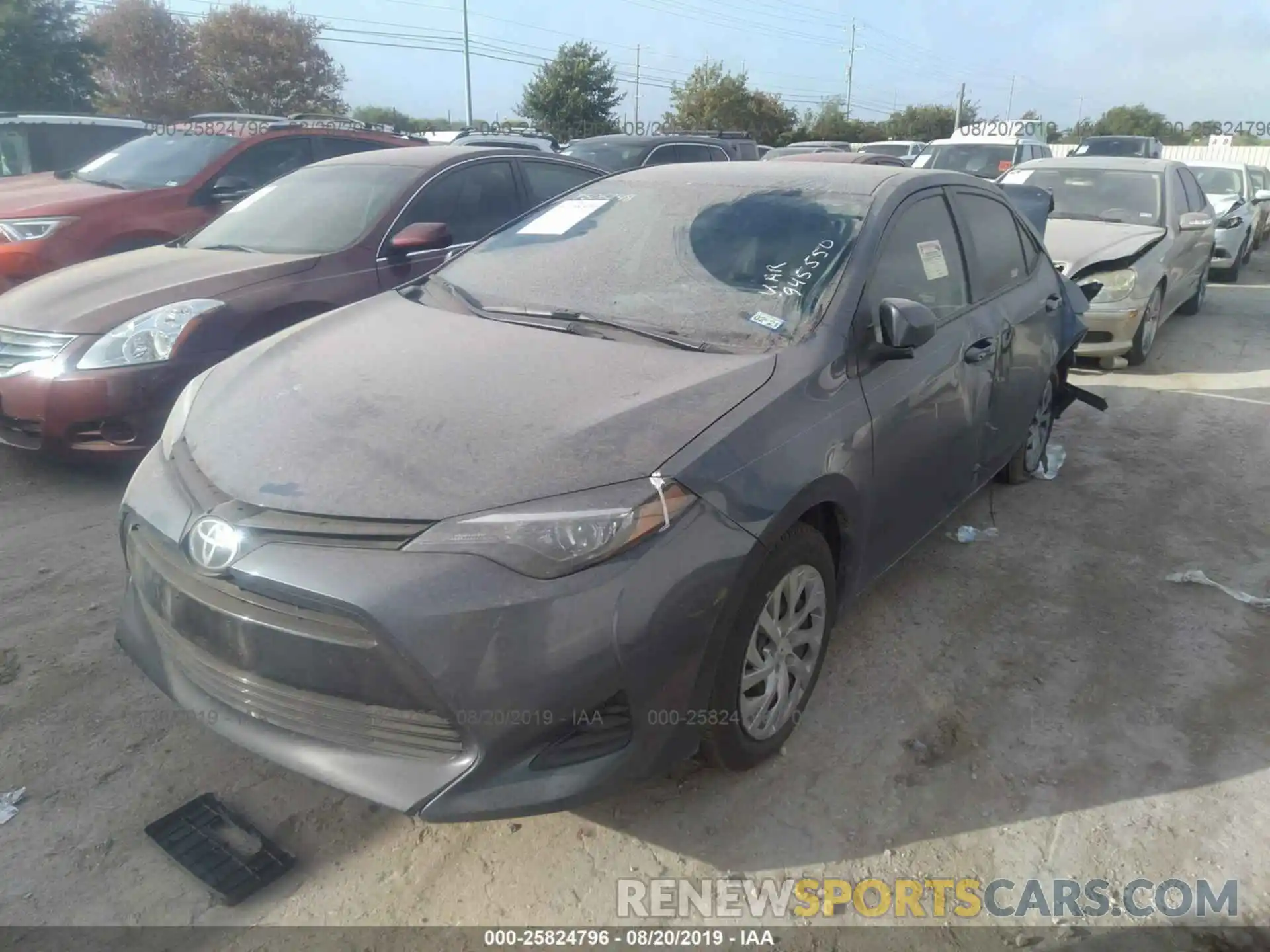 2 Photograph of a damaged car 5YFBURHEXKP945550 TOYOTA COROLLA 2019