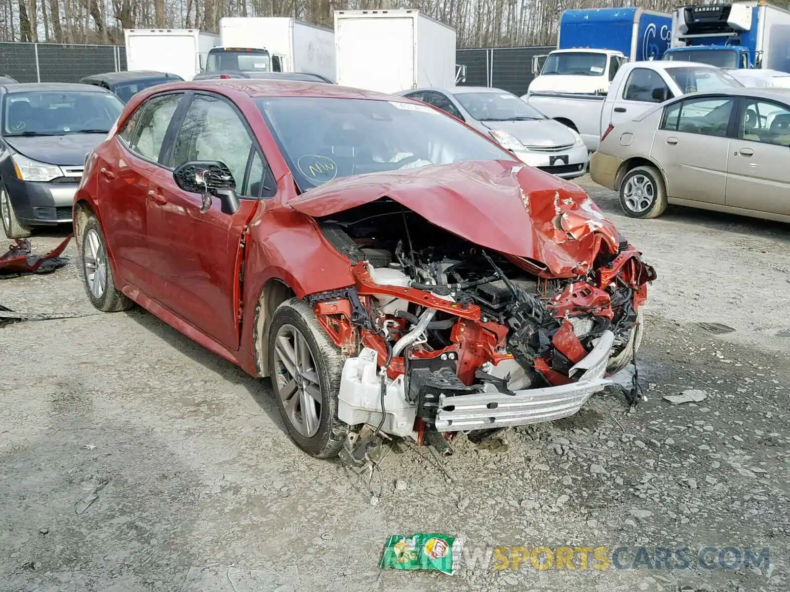 1 Photograph of a damaged car JTNK4RBE0K3000278 TOYOTA COROLLA 2019