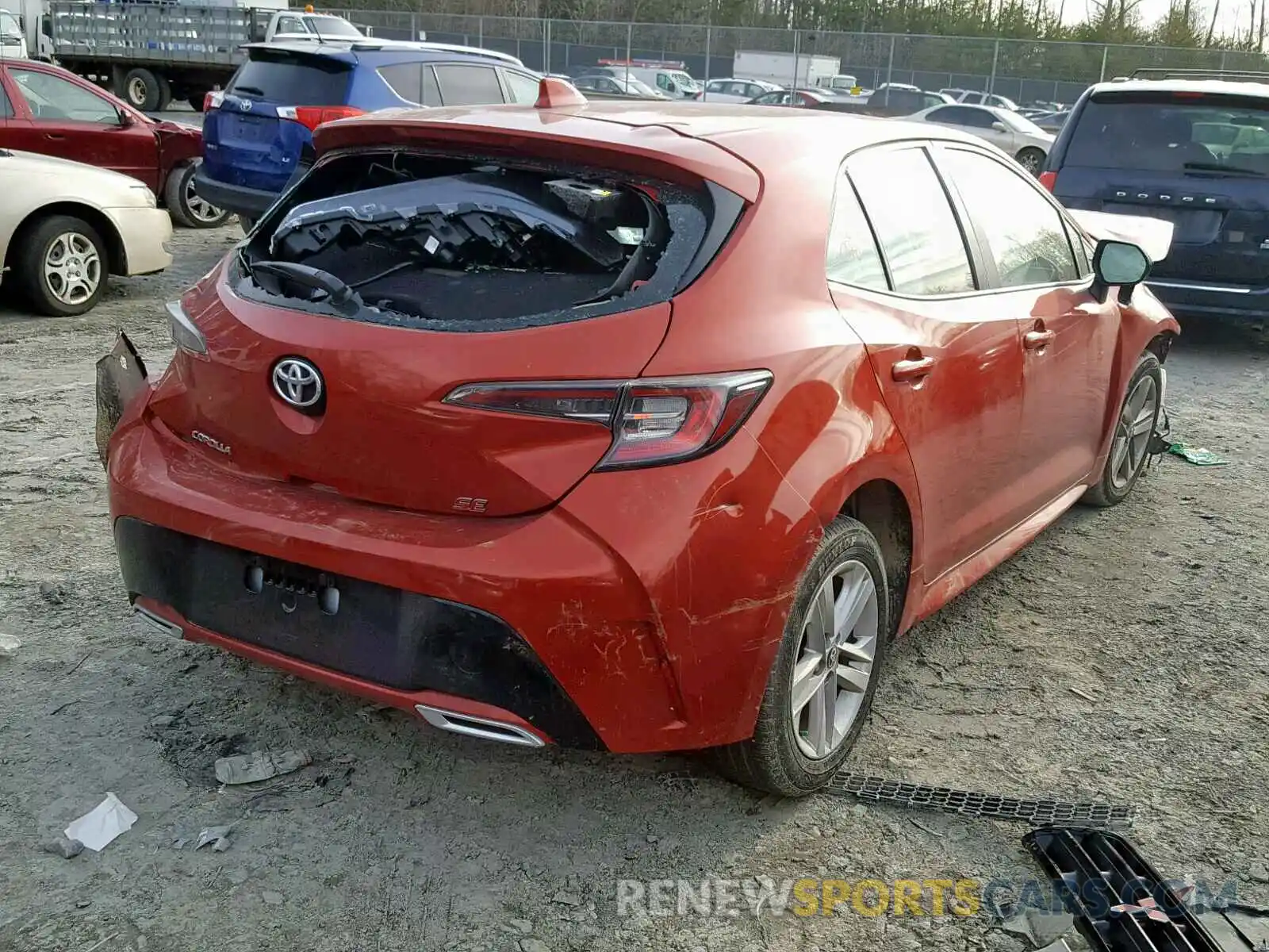 4 Photograph of a damaged car JTNK4RBE0K3000278 TOYOTA COROLLA 2019