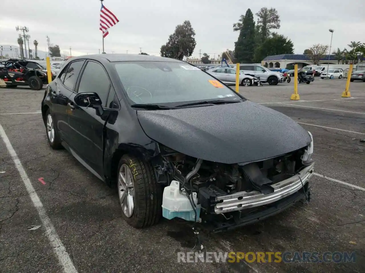 1 Photograph of a damaged car JTNK4RBE0K3001429 TOYOTA COROLLA 2019