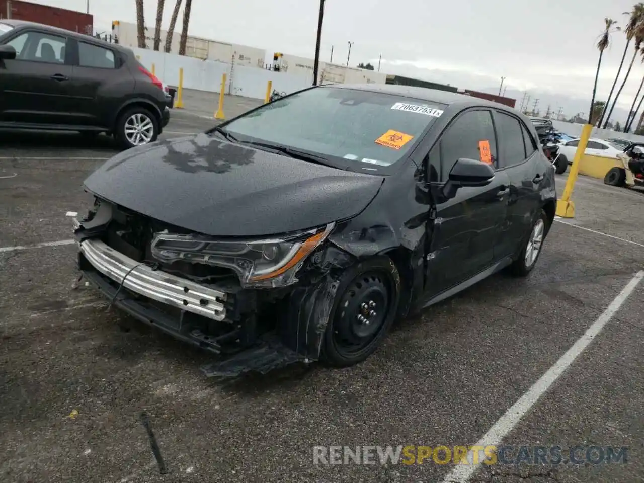 2 Photograph of a damaged car JTNK4RBE0K3001429 TOYOTA COROLLA 2019