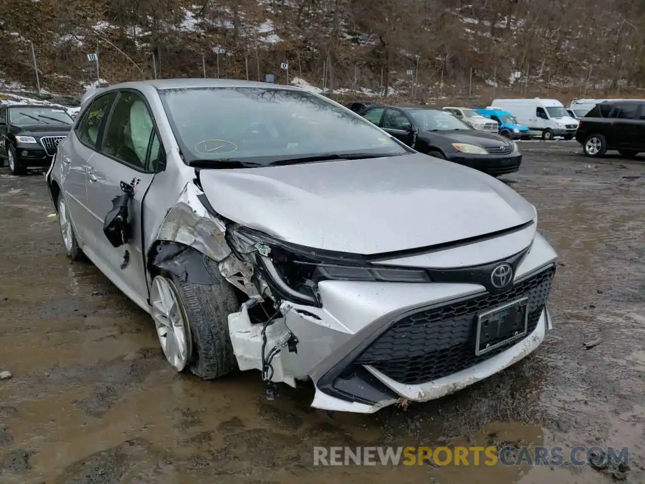 1 Photograph of a damaged car JTNK4RBE0K3002662 TOYOTA COROLLA 2019