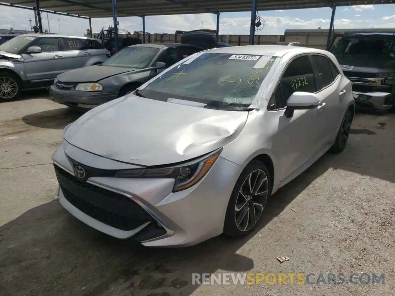 2 Photograph of a damaged car JTNK4RBE0K3005075 TOYOTA COROLLA 2019