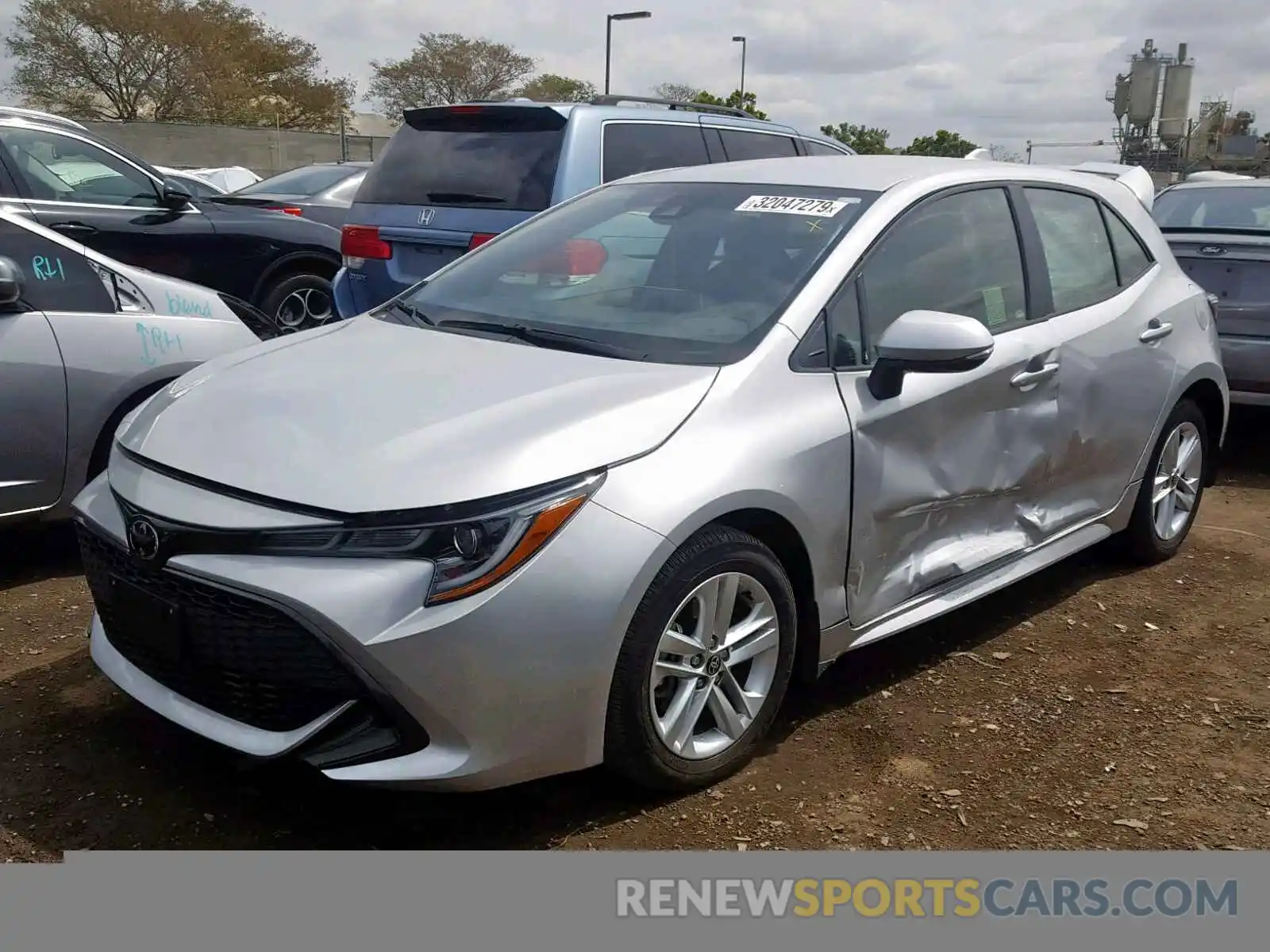 2 Photograph of a damaged car JTNK4RBE0K3005772 TOYOTA COROLLA 2019